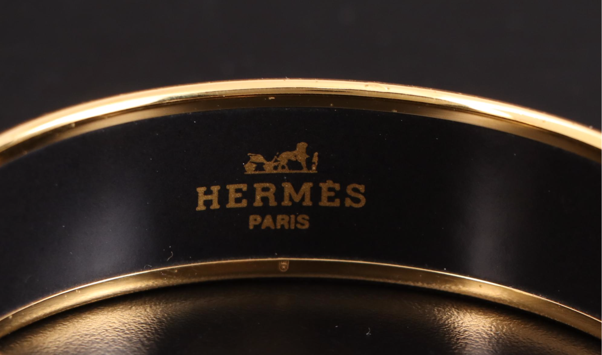 Hermès "Liberte Egalite Fraternite" Wide Enamel Bangle