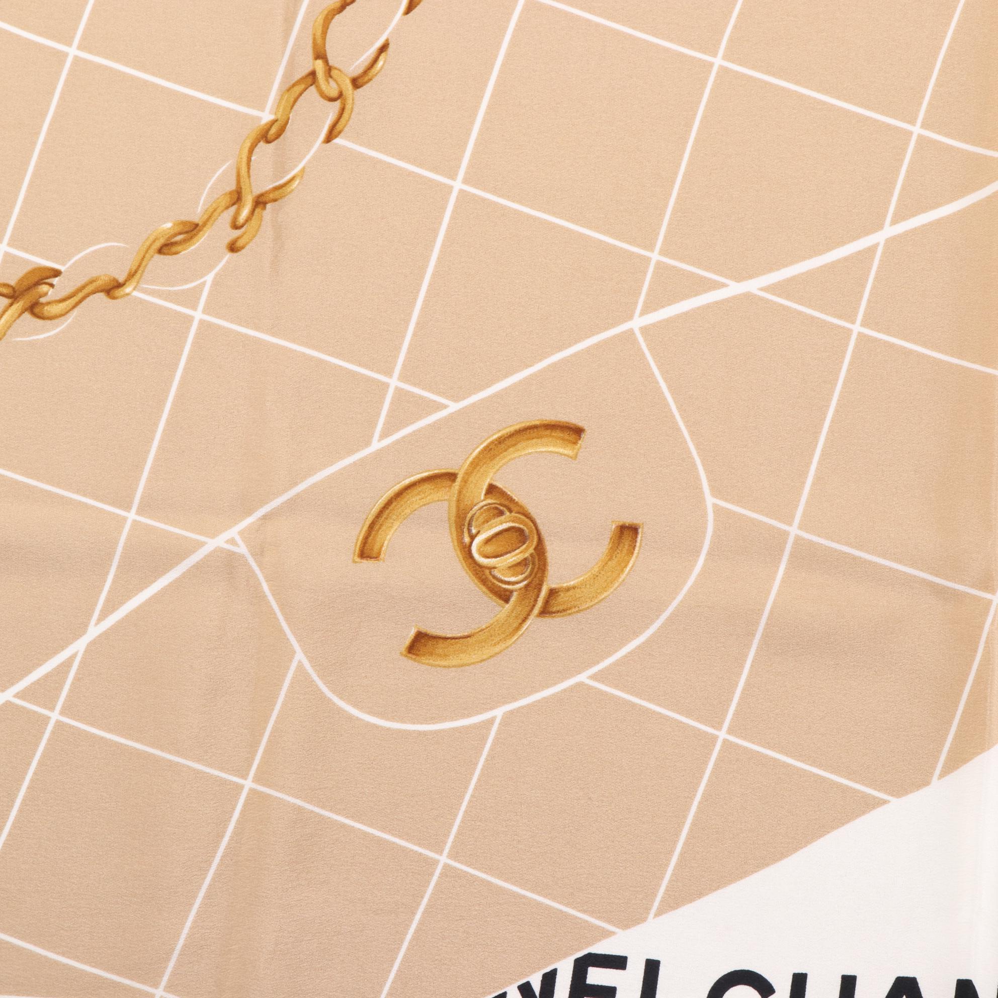 Chanel Chain Print Scarf in Silk