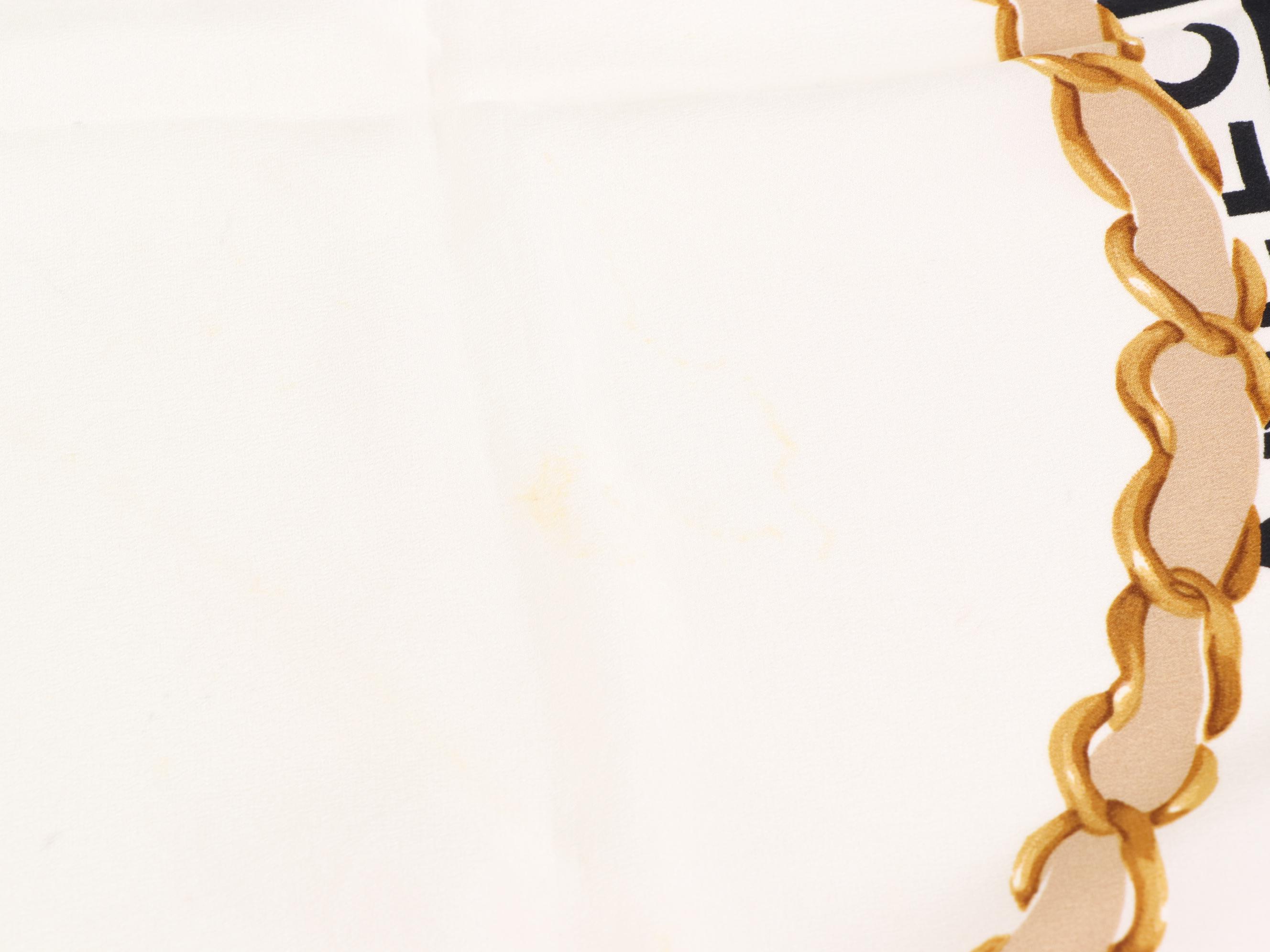 Chanel Chain Print Scarf in Silk