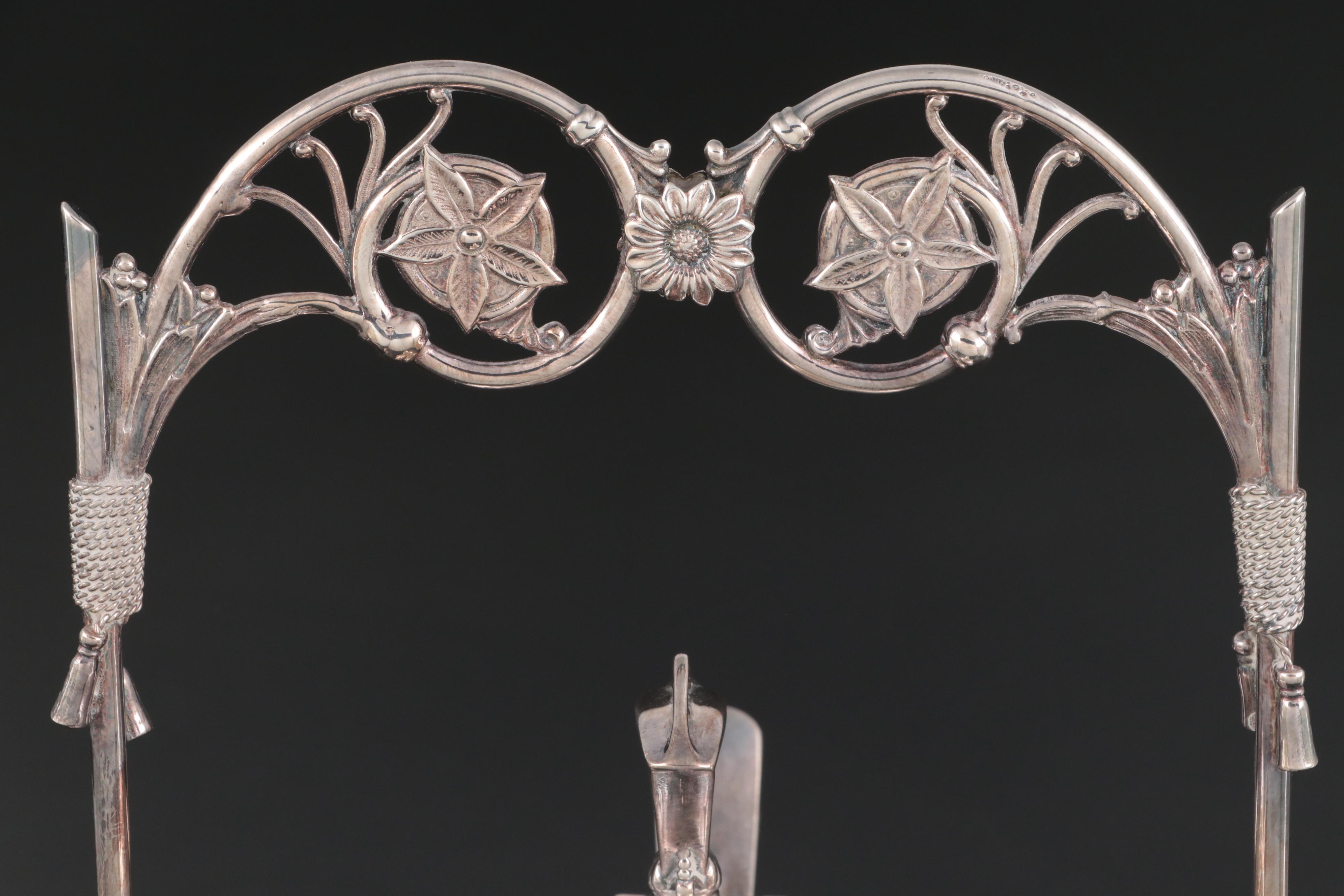 Derby Aesthetic Movement Silver Plate Tilting Water Pitcher on Stand