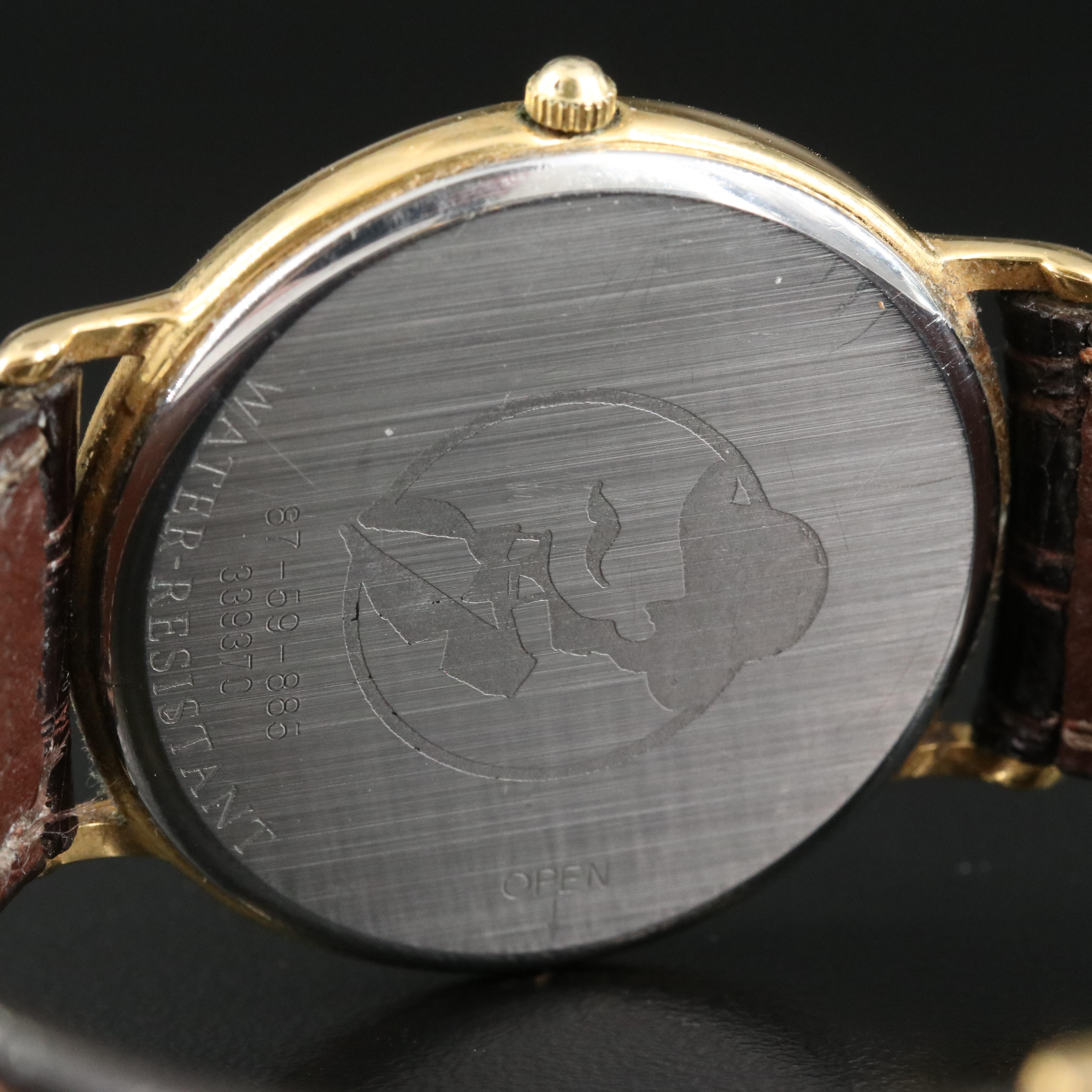 Movado Roman Dial Watch with Heart Shaped Paperweight