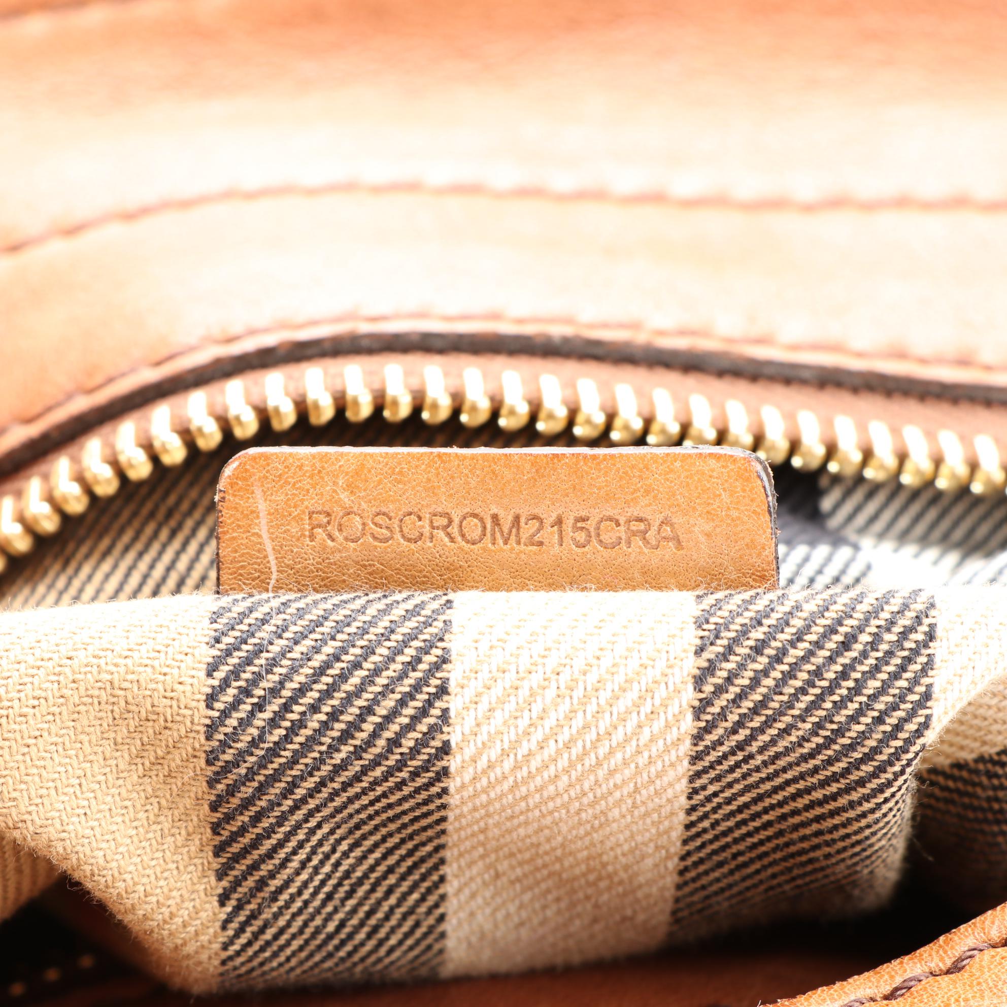 Burberry Top Handle Tote in Bicolor Leather with Shoulder Strap