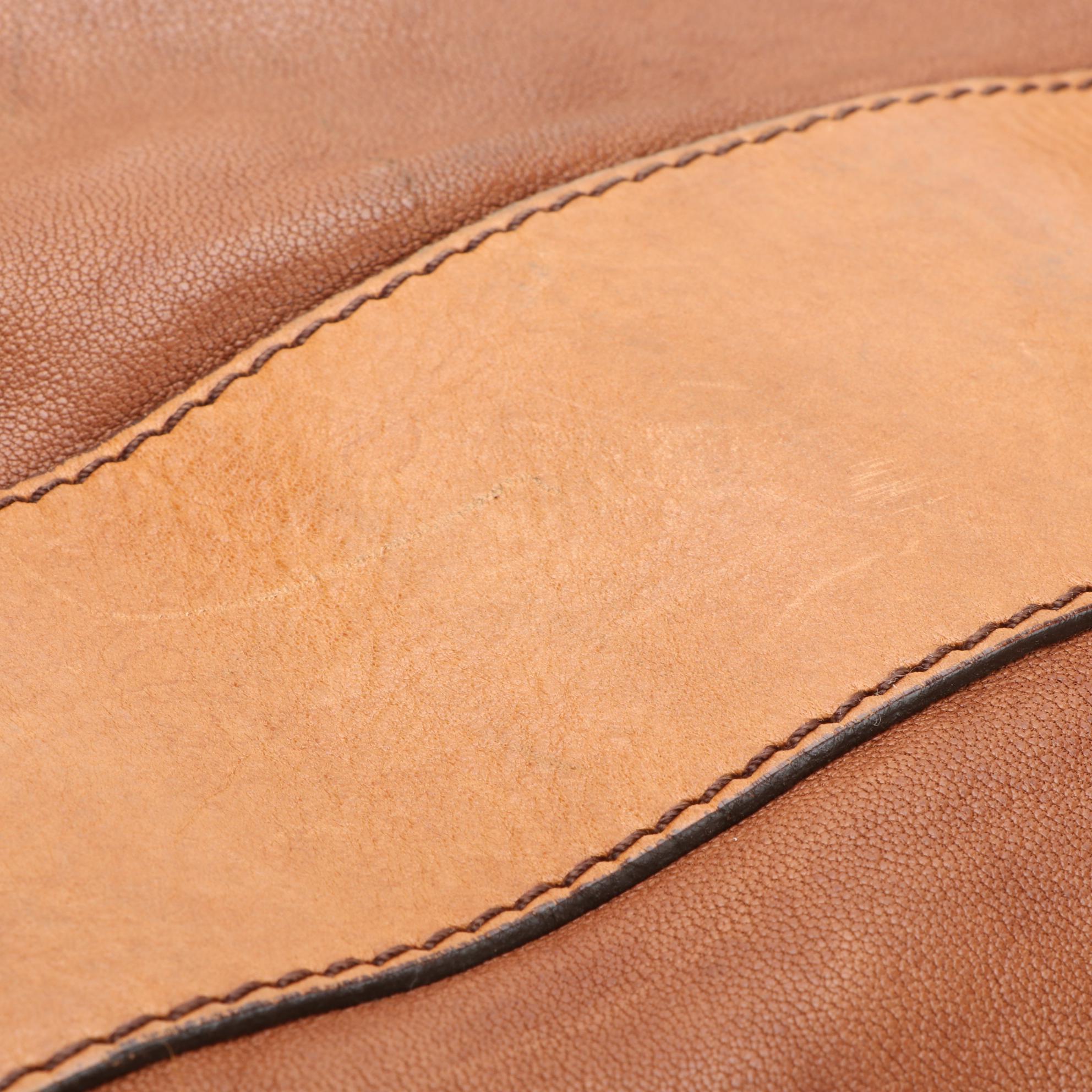 Burberry Top Handle Tote in Bicolor Leather with Shoulder Strap