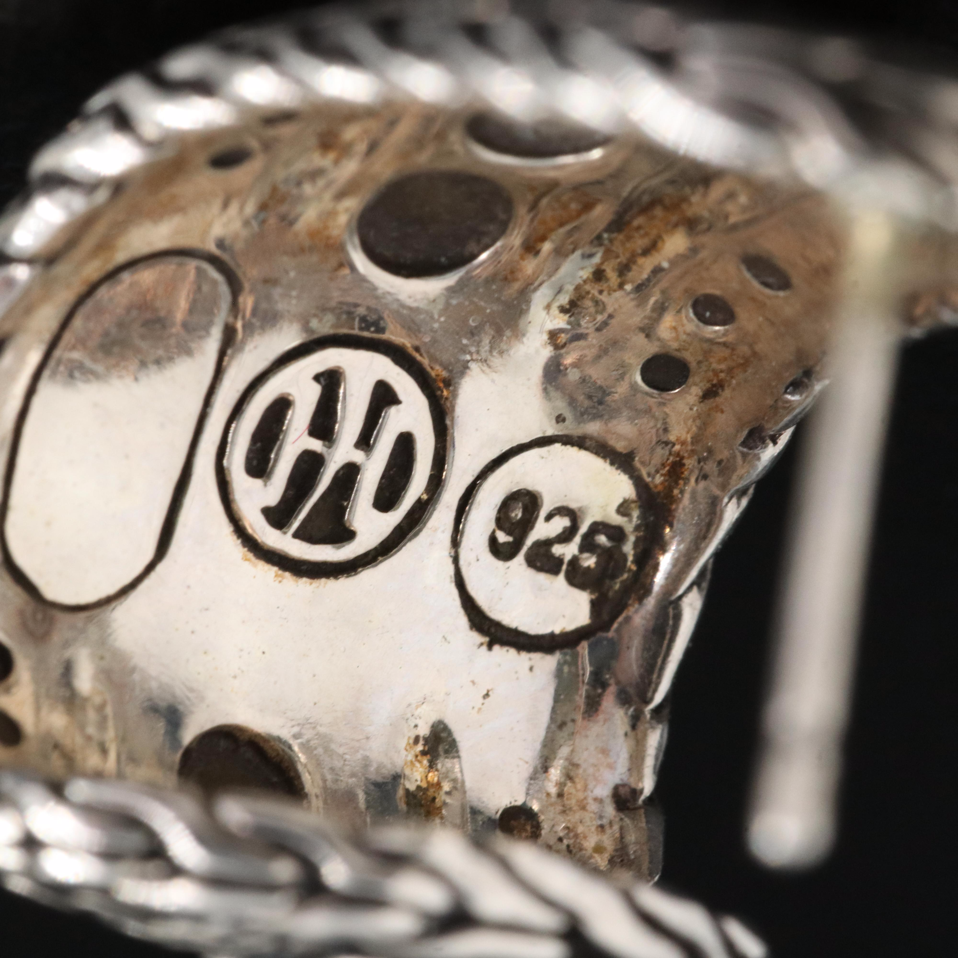 John Hardy "Dot Nuansa" Sterling J Hoop Earrings