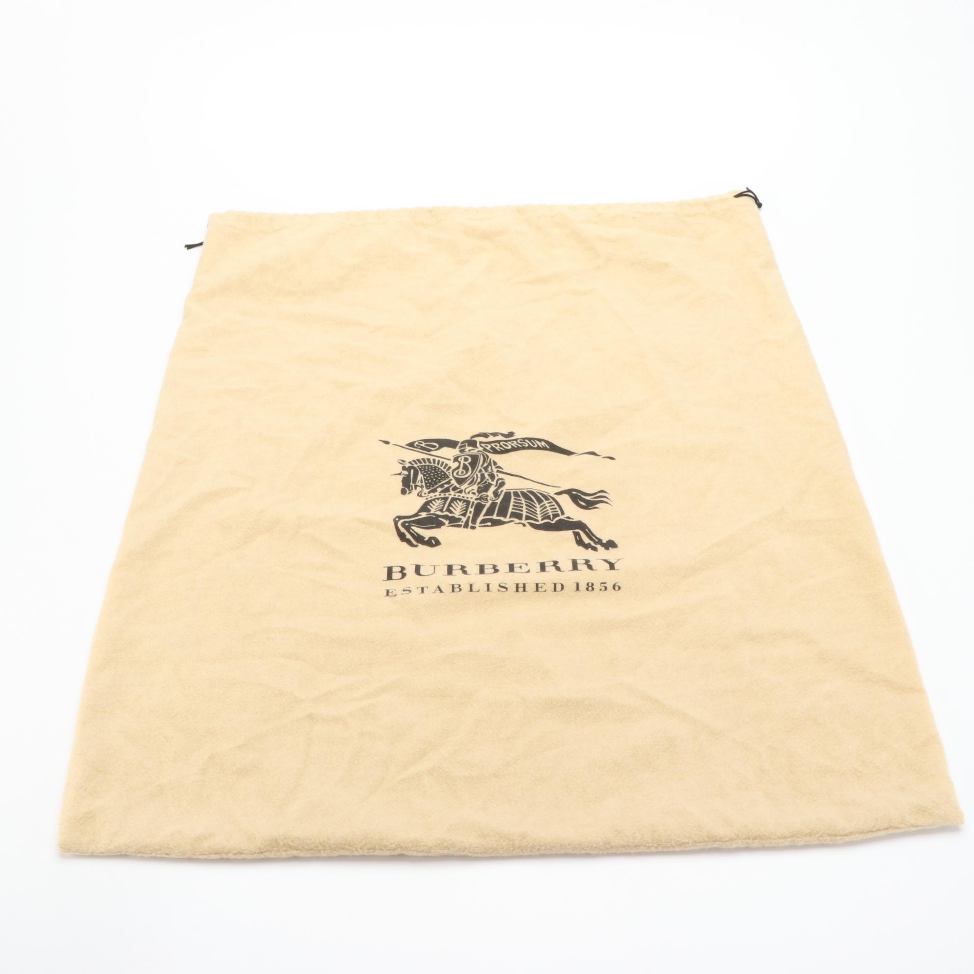 Burberry Top Handle Tote in Bicolor Leather with Shoulder Strap