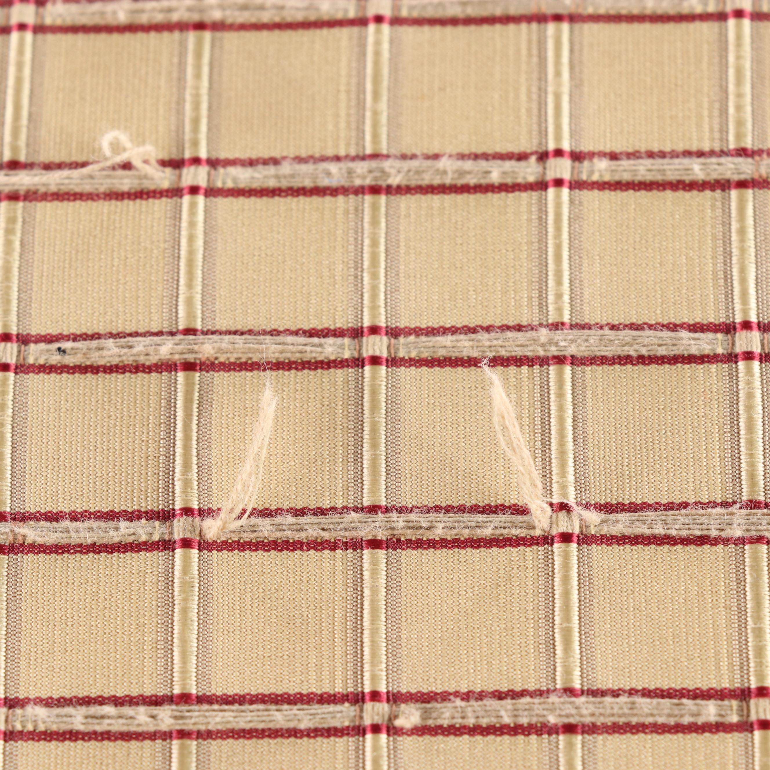 Three Metal and Custom-Upholstered Swivel Counter Stools