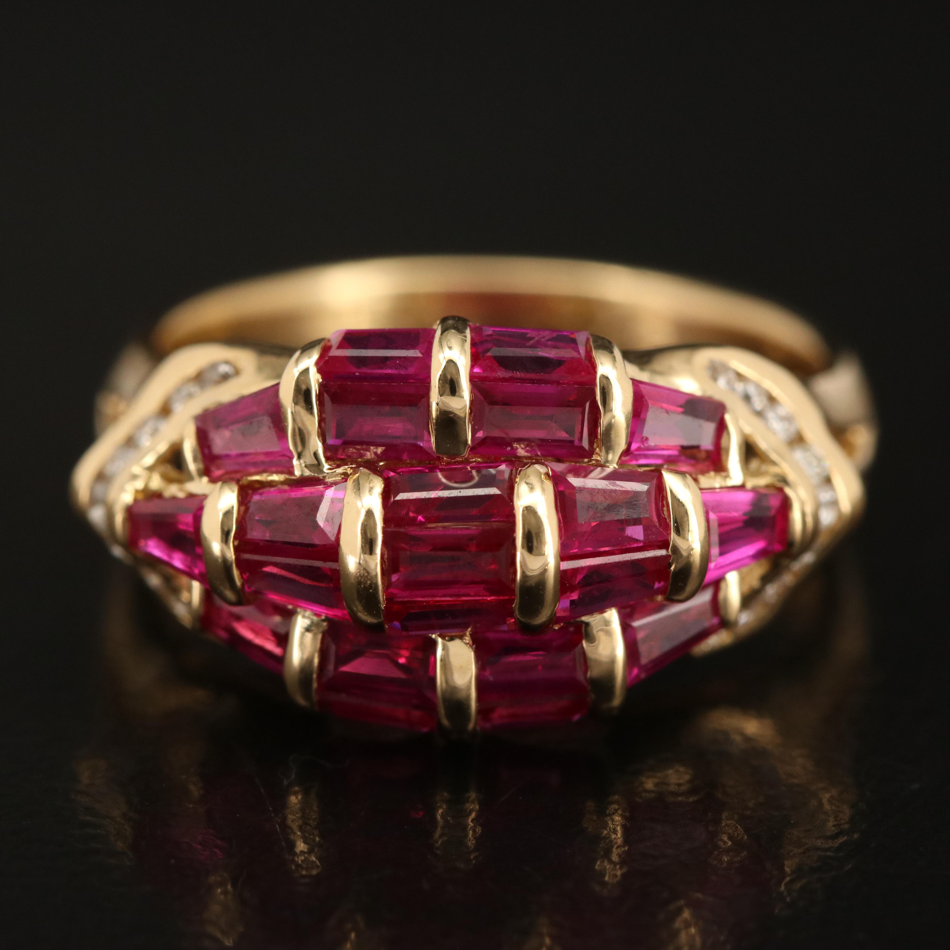 18K Ruby and Diamond Ring