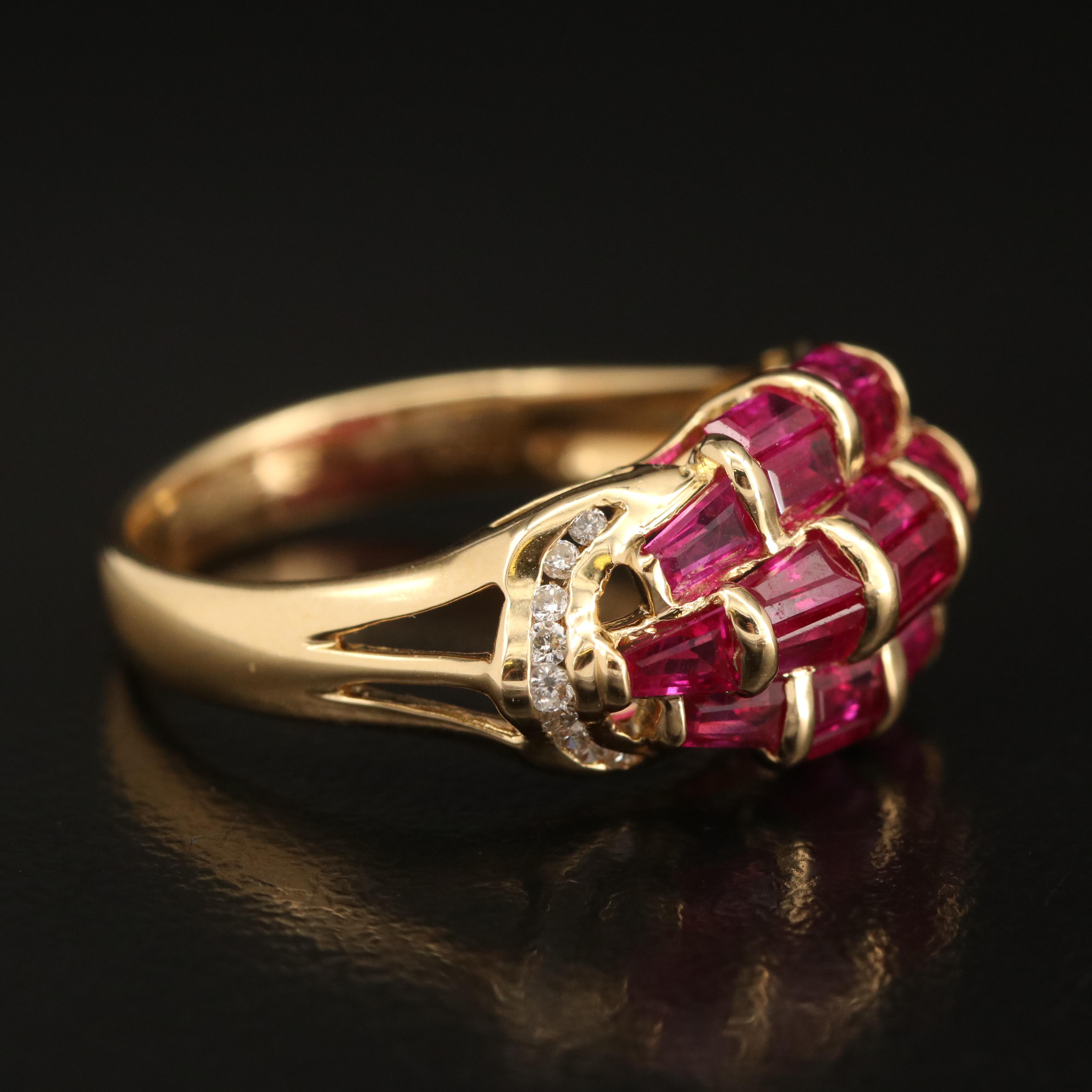 18K Ruby and Diamond Ring