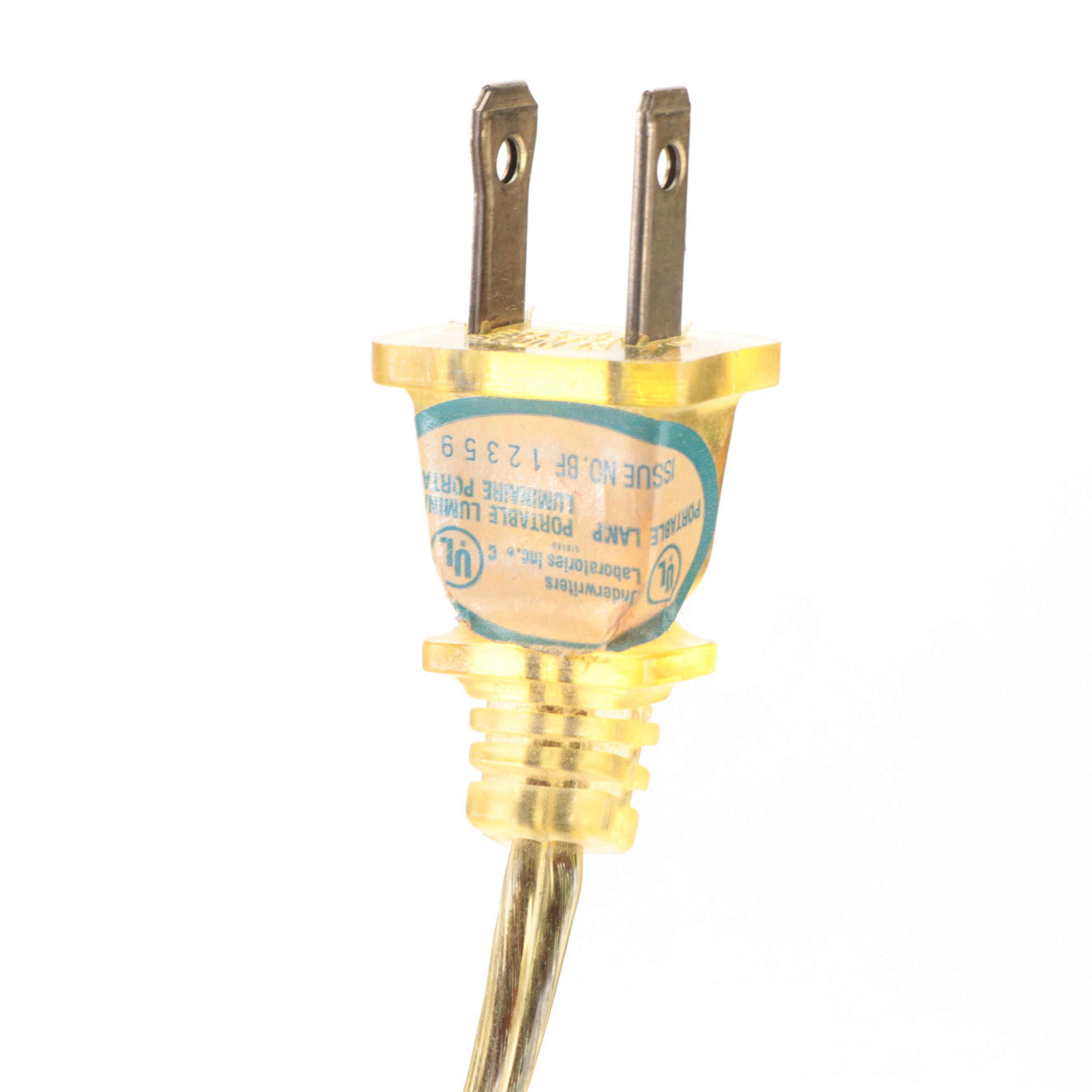 Punched Gilt Metal Fleur de Lis Table Lamp with More Parisian Style Decor