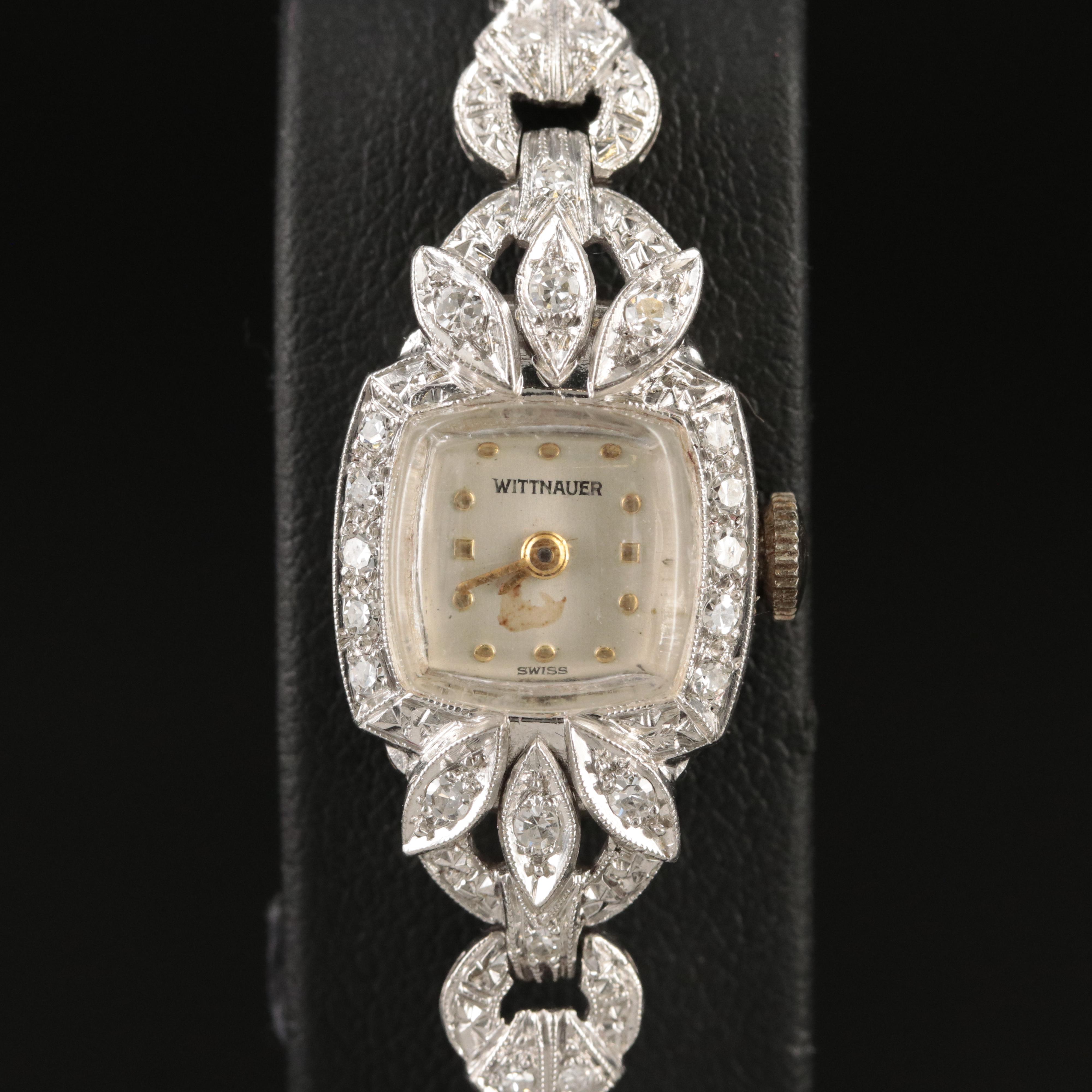 Platinum and Diamond Wittnauer Vintage Watch