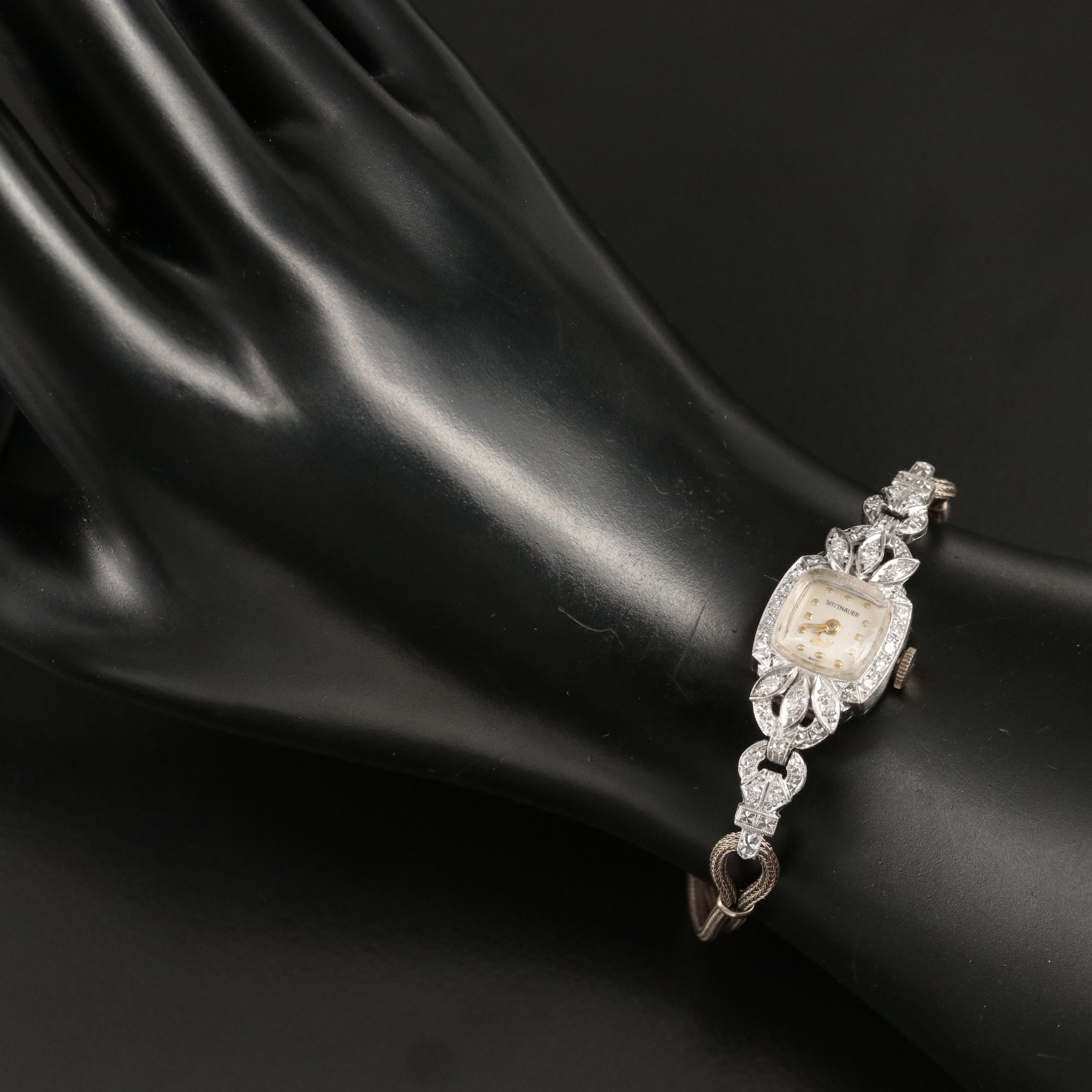 Platinum and Diamond Wittnauer Vintage Watch