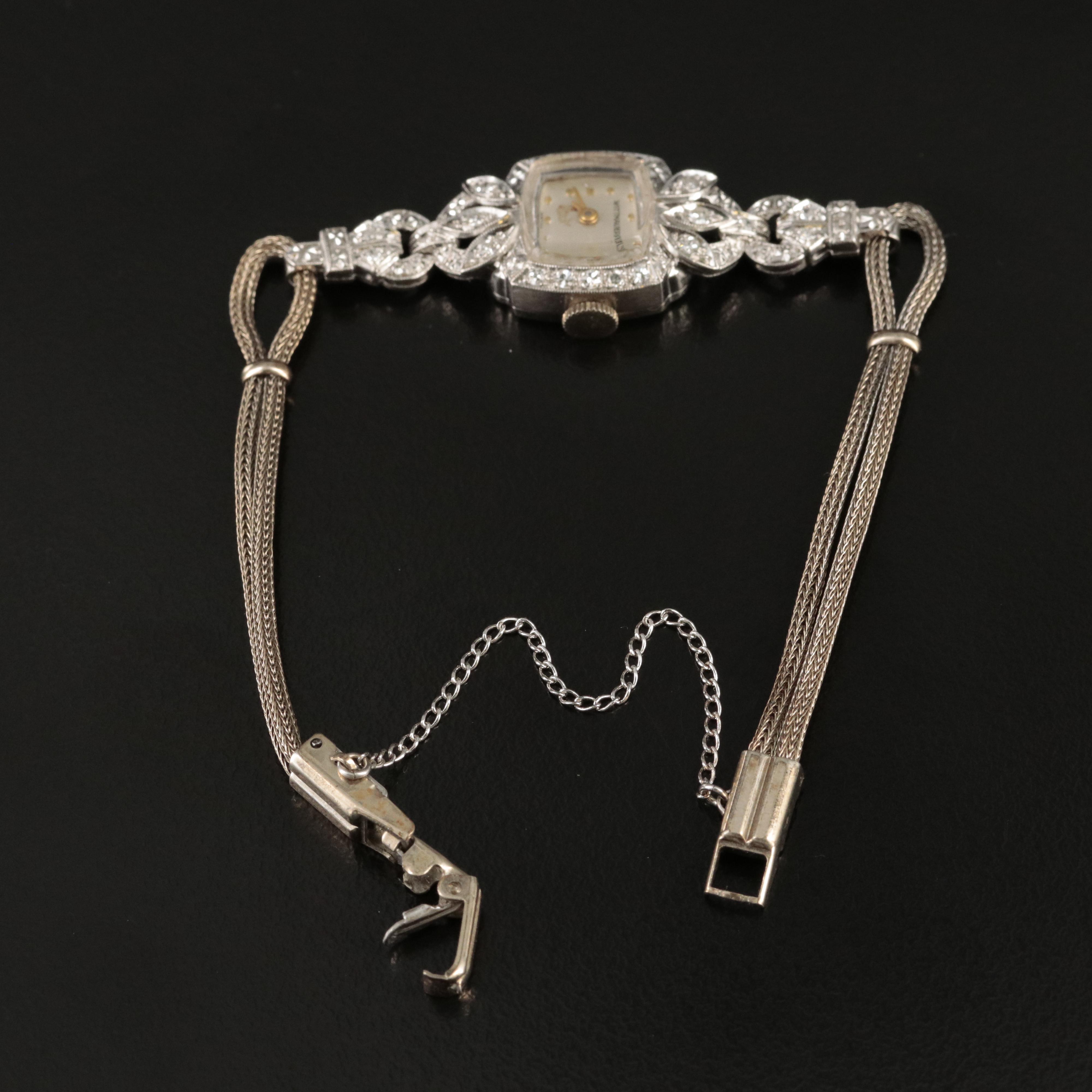 Platinum and Diamond Wittnauer Vintage Watch