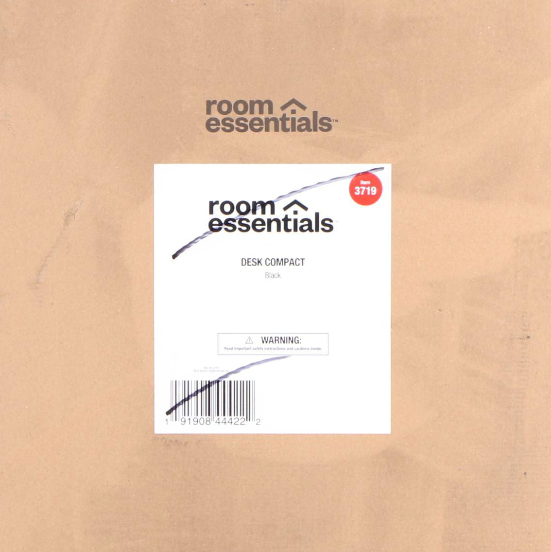 Room Essentials Compact Desk in Black Wood Grain