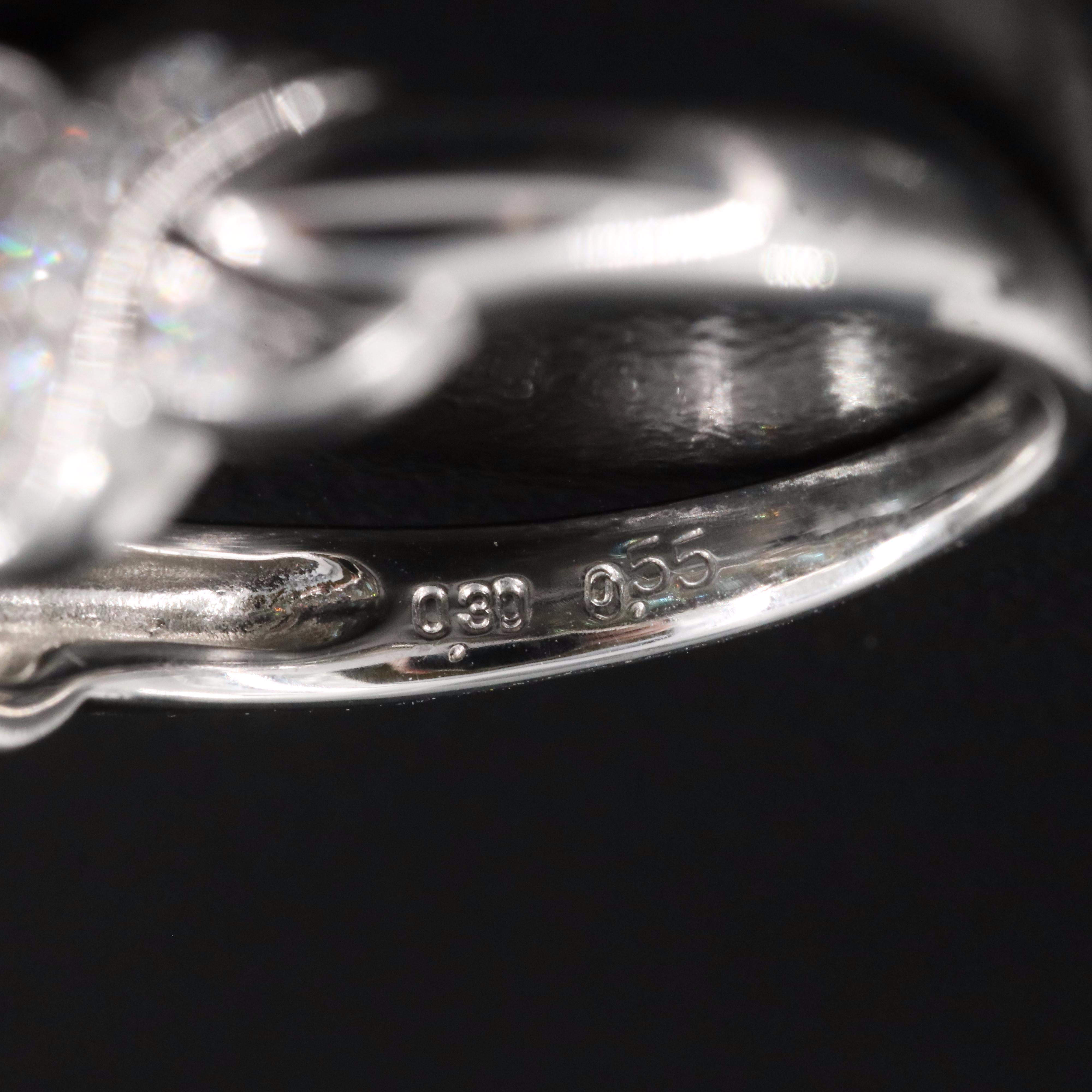 Platinum Alexandrite and Diamond Ring