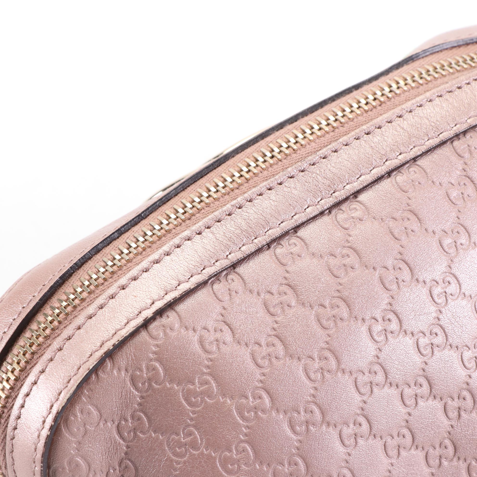 Gucci Interlocking GG Cosmetic Pouch in Microguccissima Leather with Box