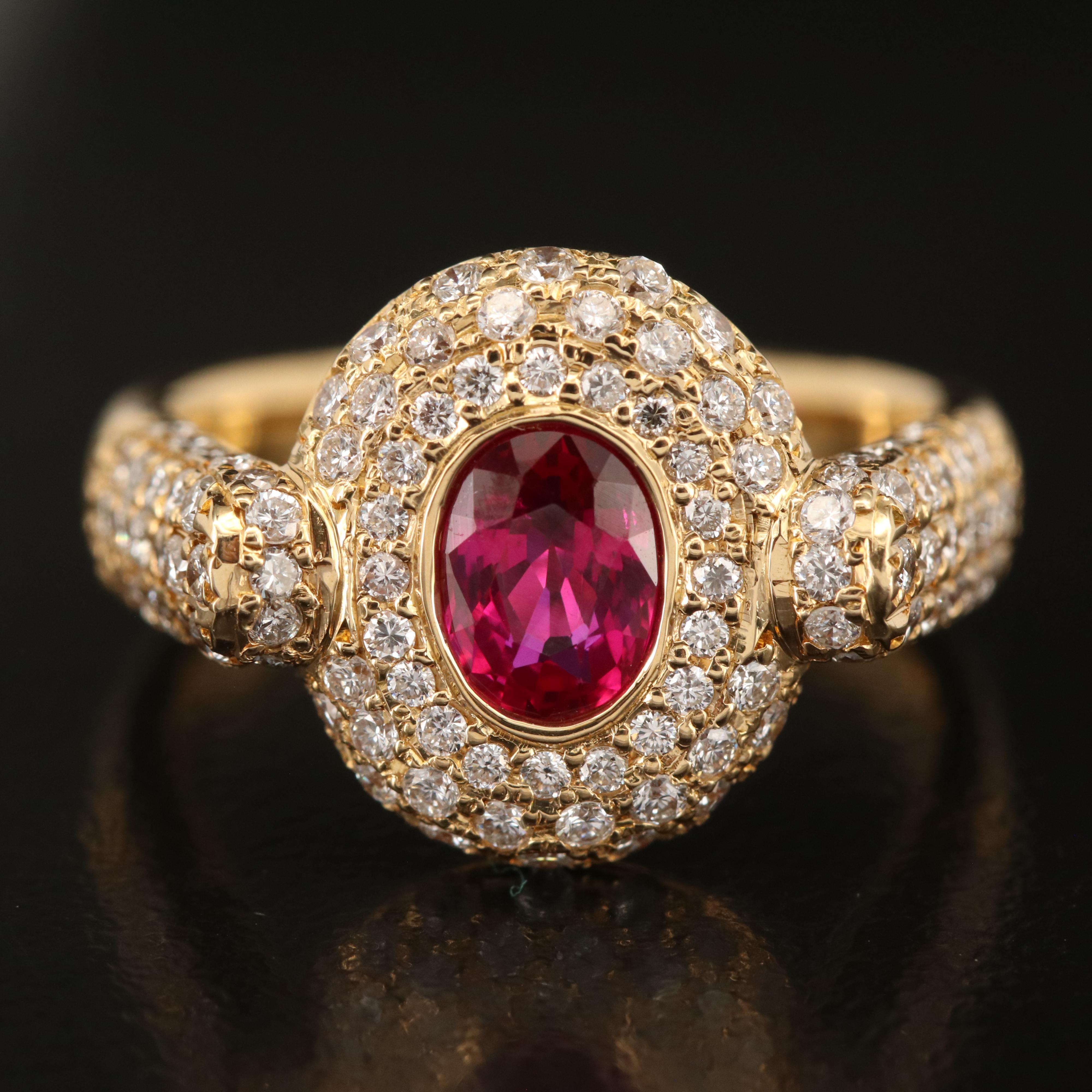 18K Ruby and Diamond Ring