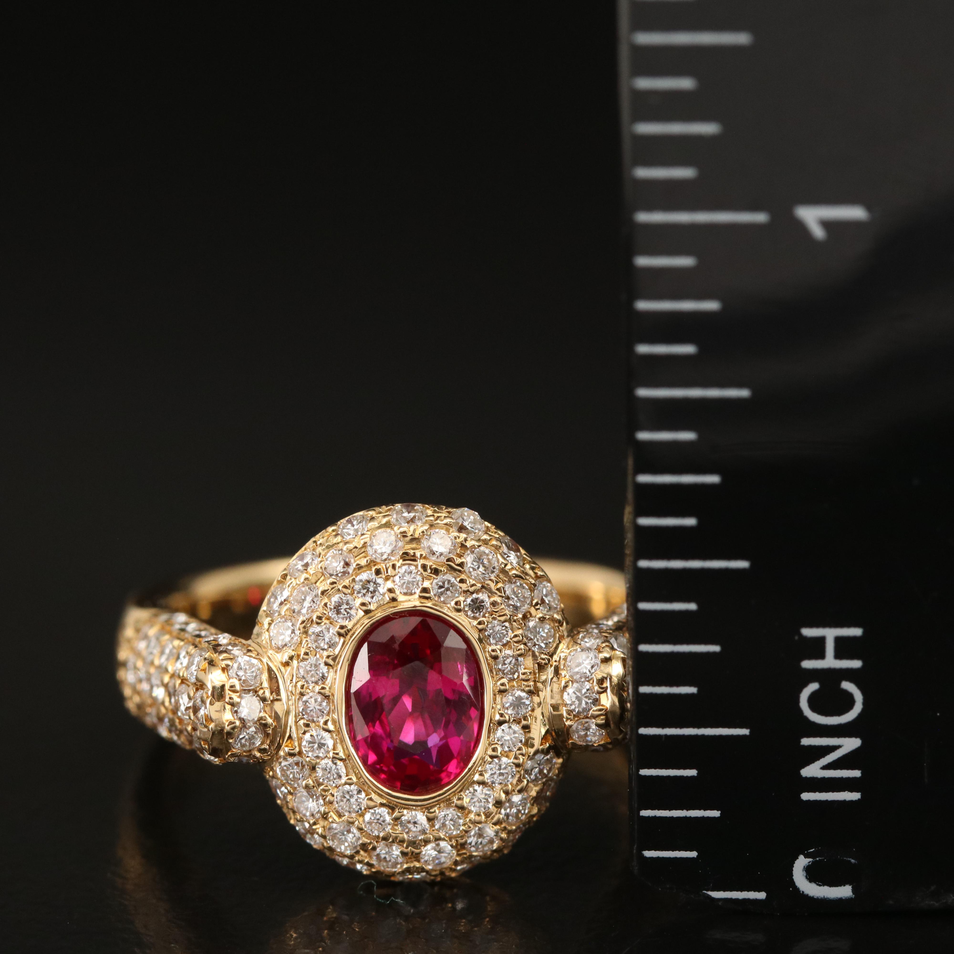18K Ruby and Diamond Ring