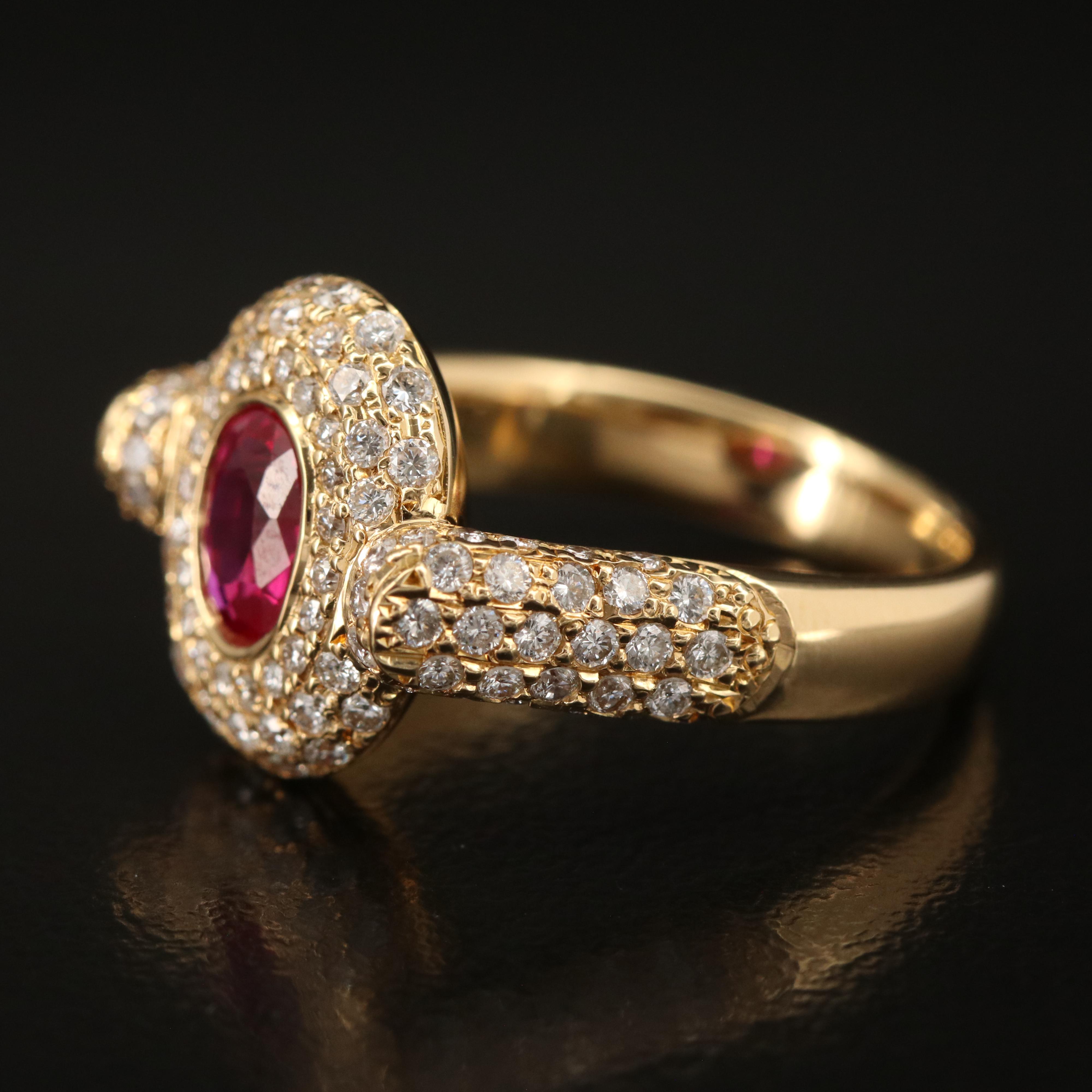 18K Ruby and Diamond Ring