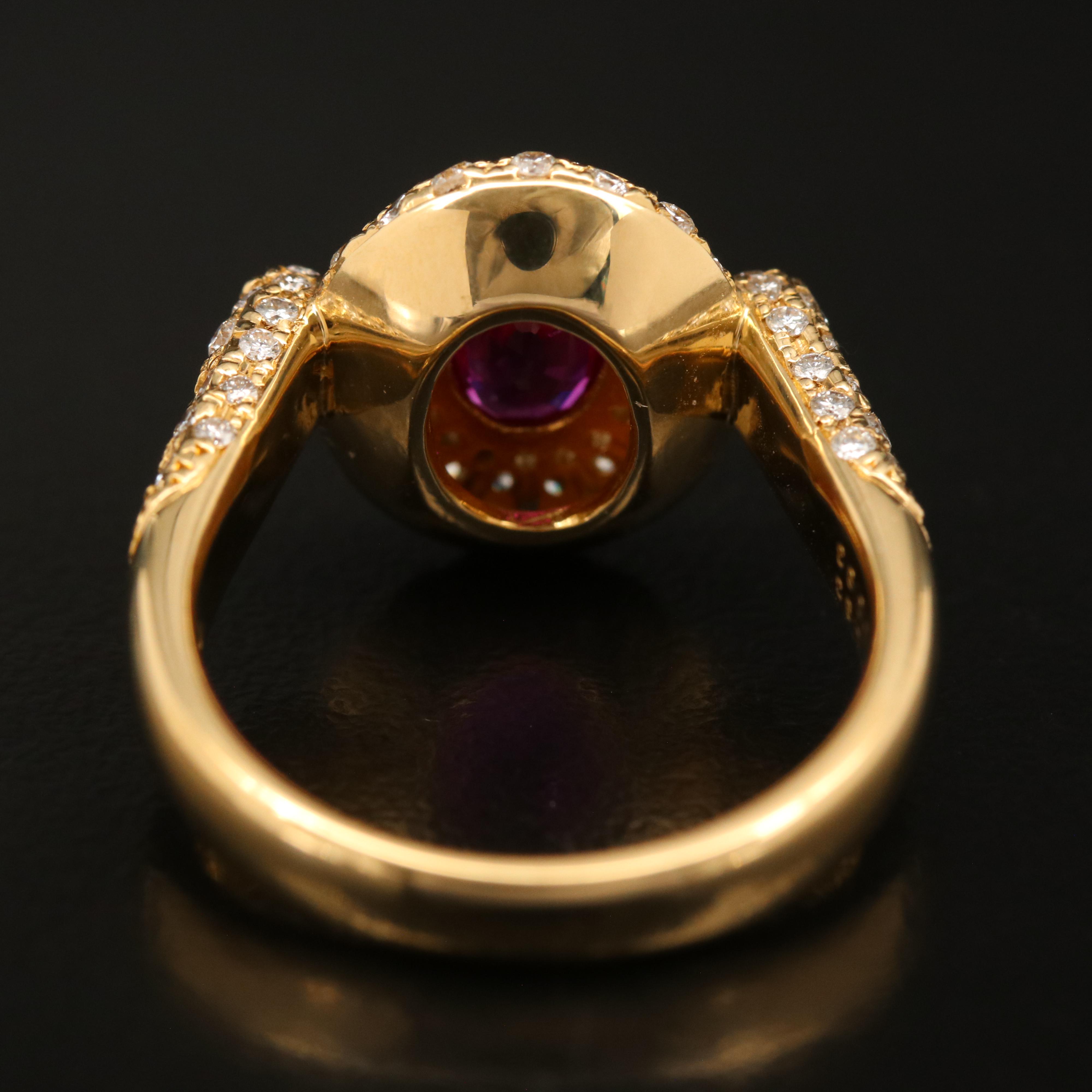 18K Ruby and Diamond Ring