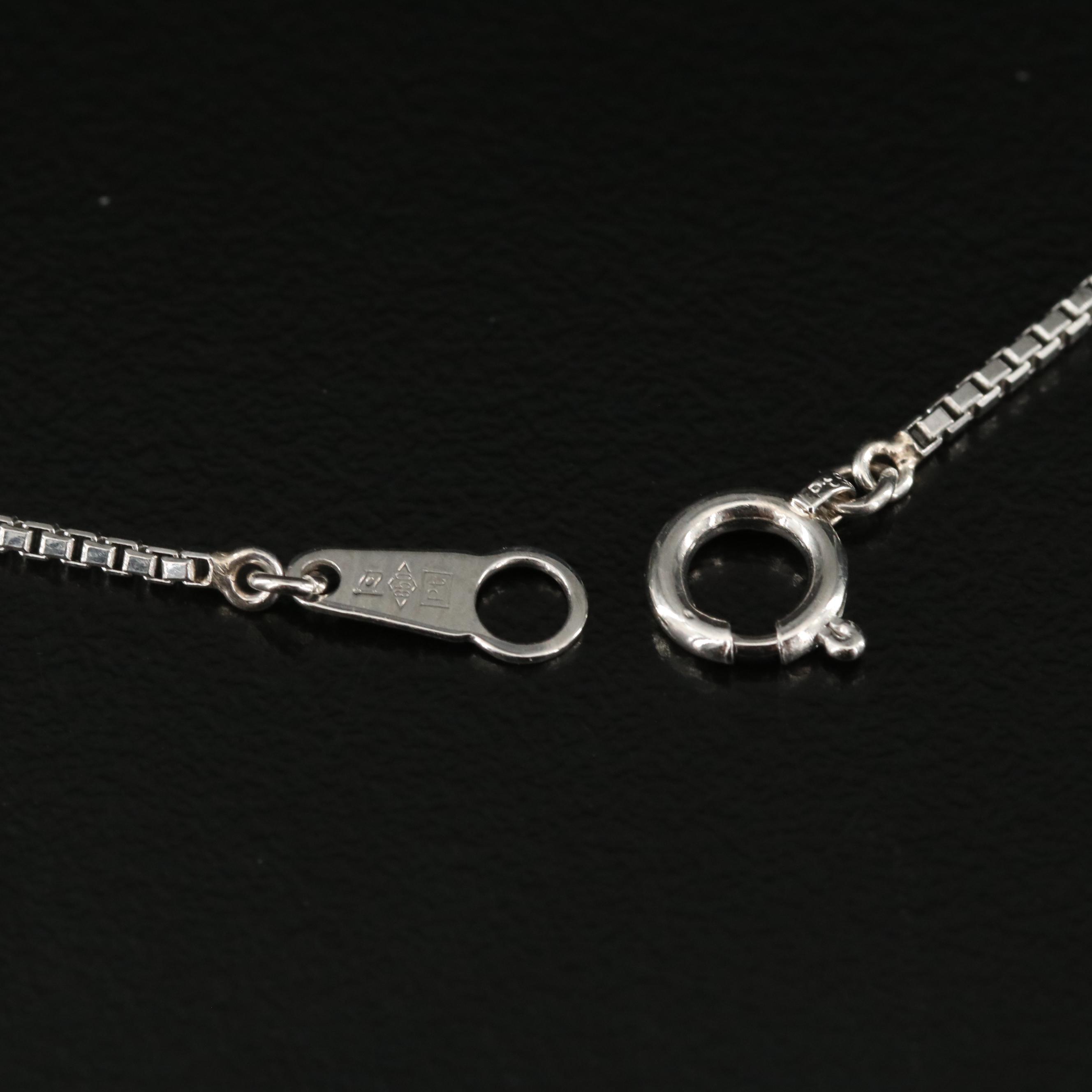 Platinum 2.35 CT Sapphire and Diamond Pendant Necklace