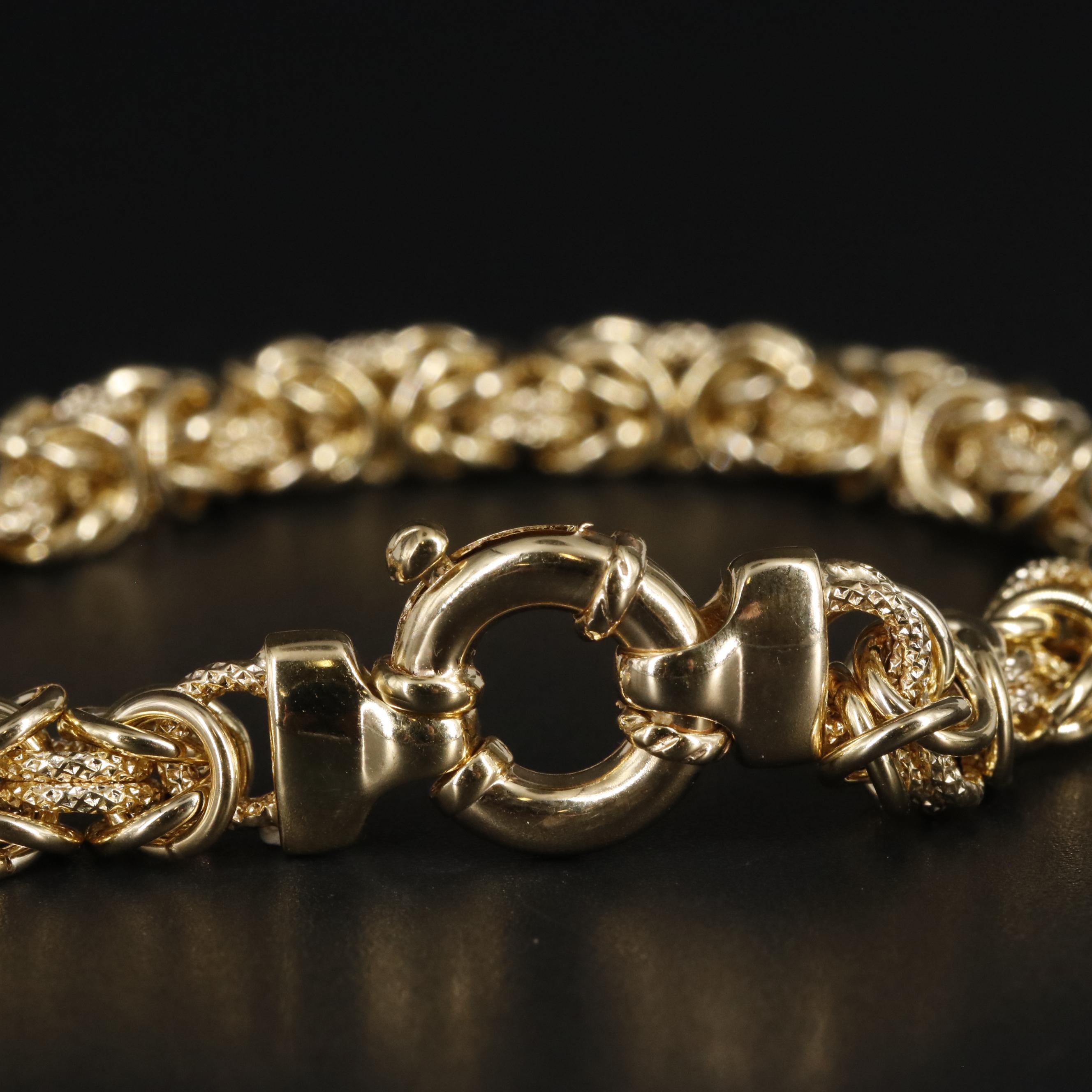 14K Woven Chain Bracelet