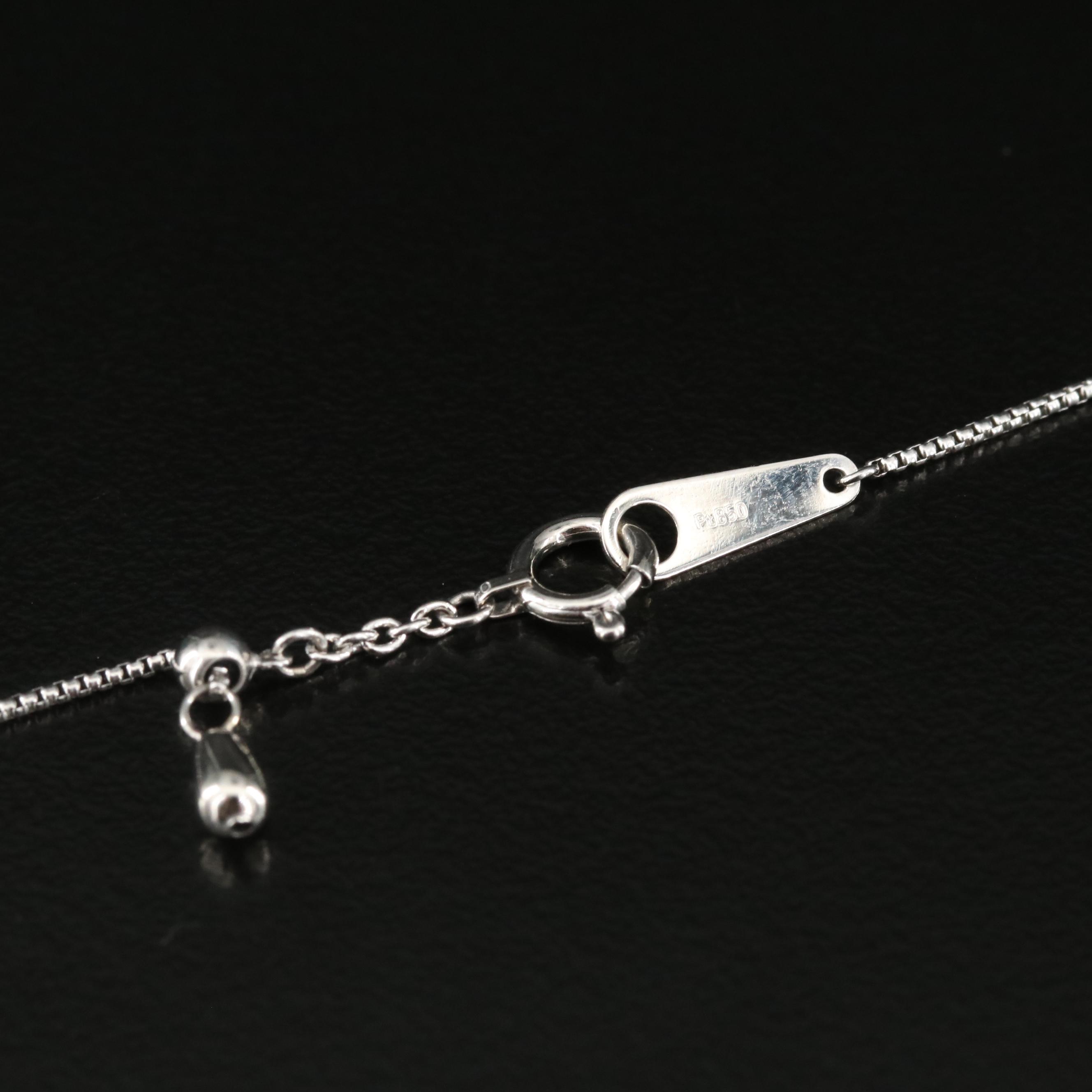 Platinum Ruby and Diamond Pendant Necklace