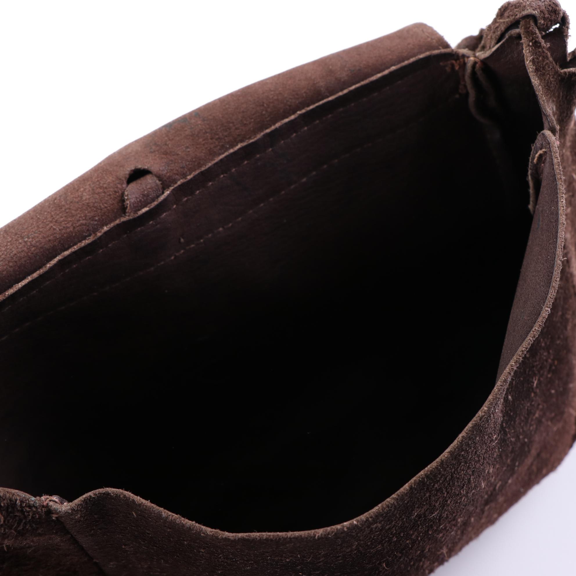 Leather/Suede Shoulder Bags with Fringe and Braided Leather Accessories