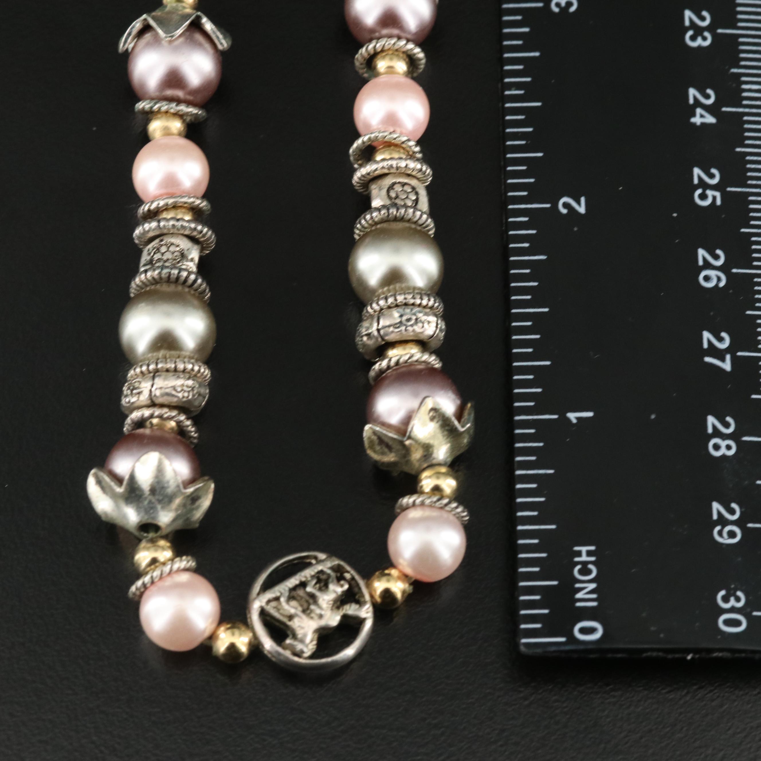 Cat Grouping Including Sterling, Pearl and Faux Pearl