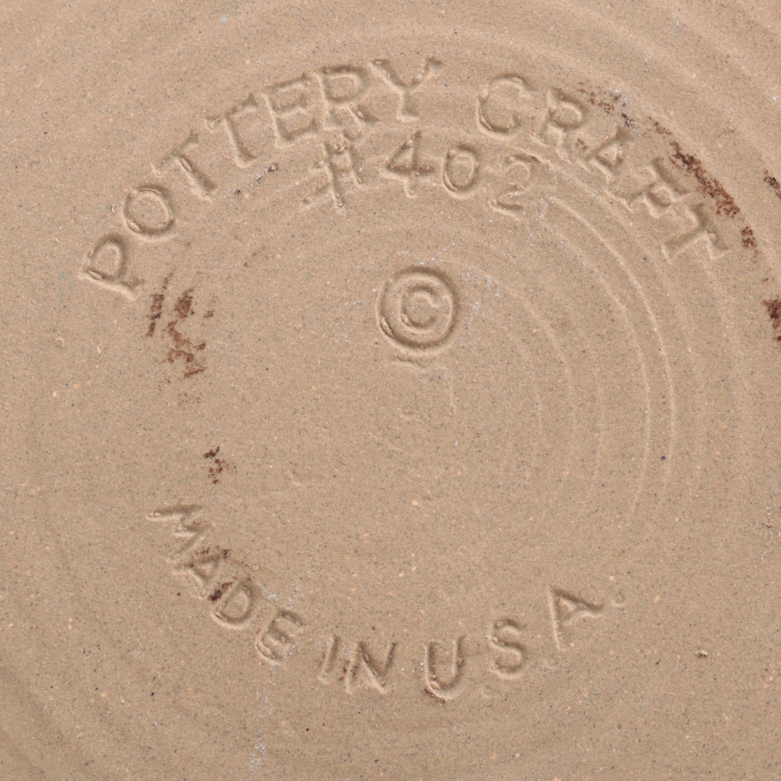 Pottery Craft Ashtray with Glazed Jug and Incised Decorated Pot