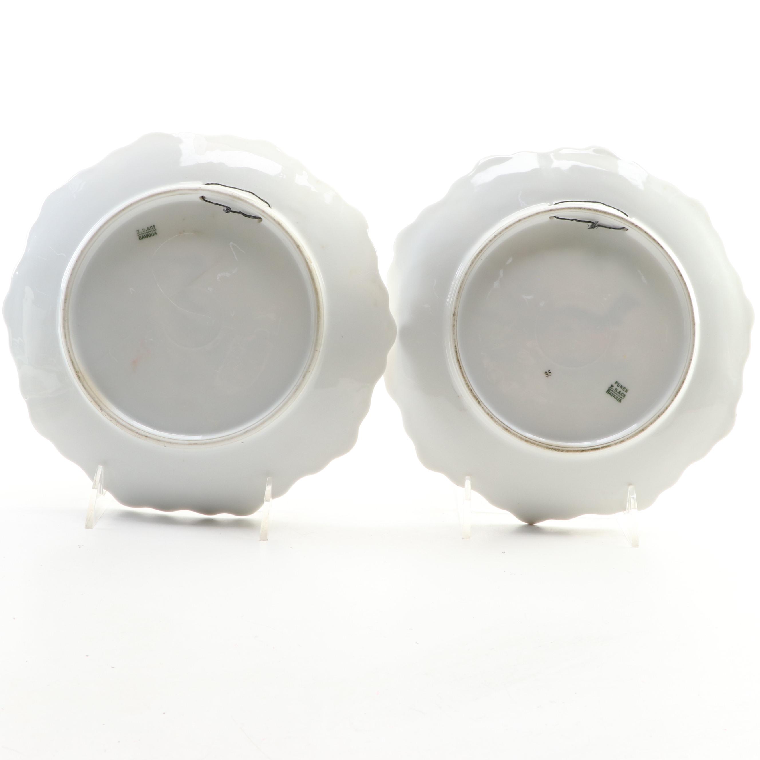 Zeh, Scherzer & Co. with Other Porcelain Bird Cabinet Plates, 20th Century