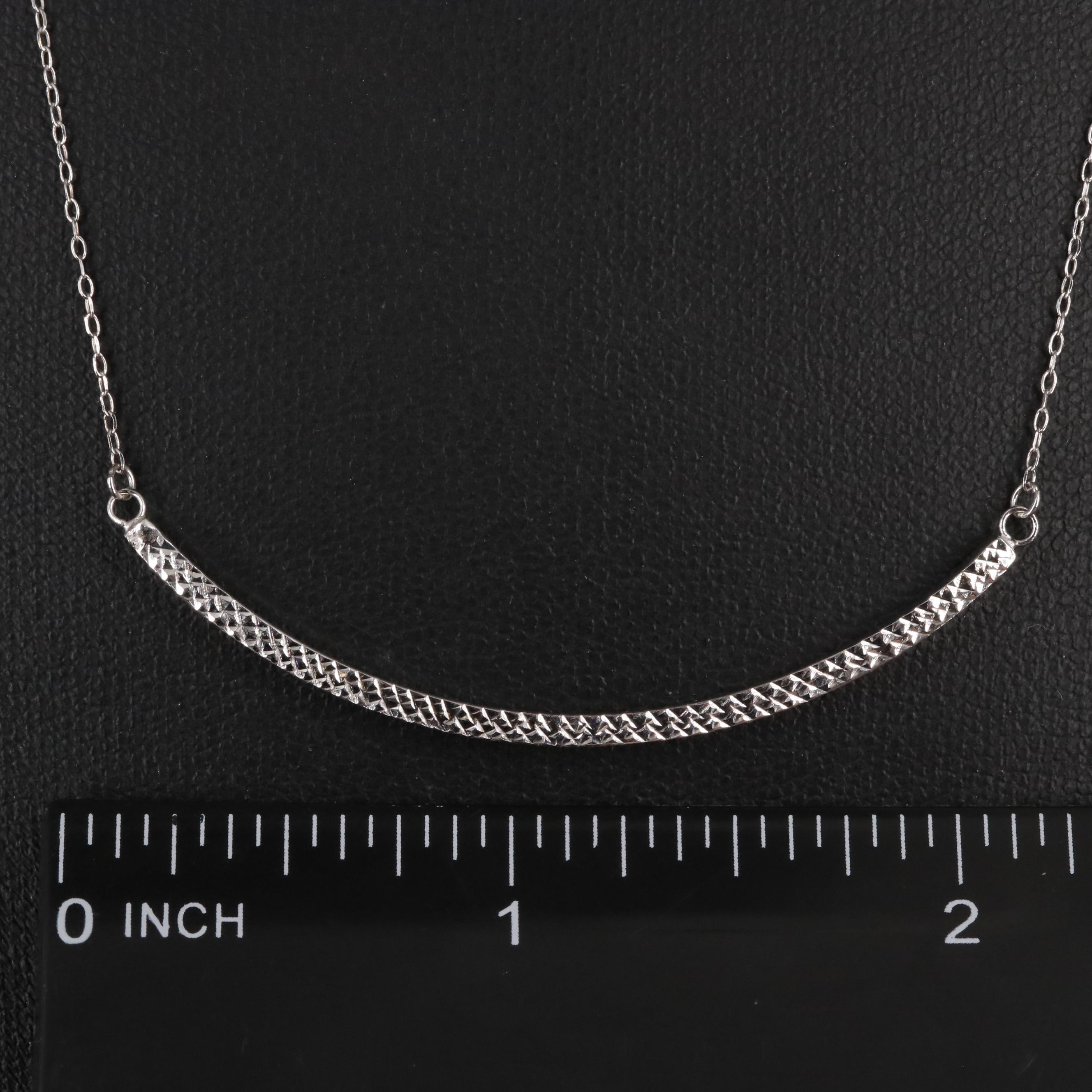14K Stationary Bar Chain Necklace