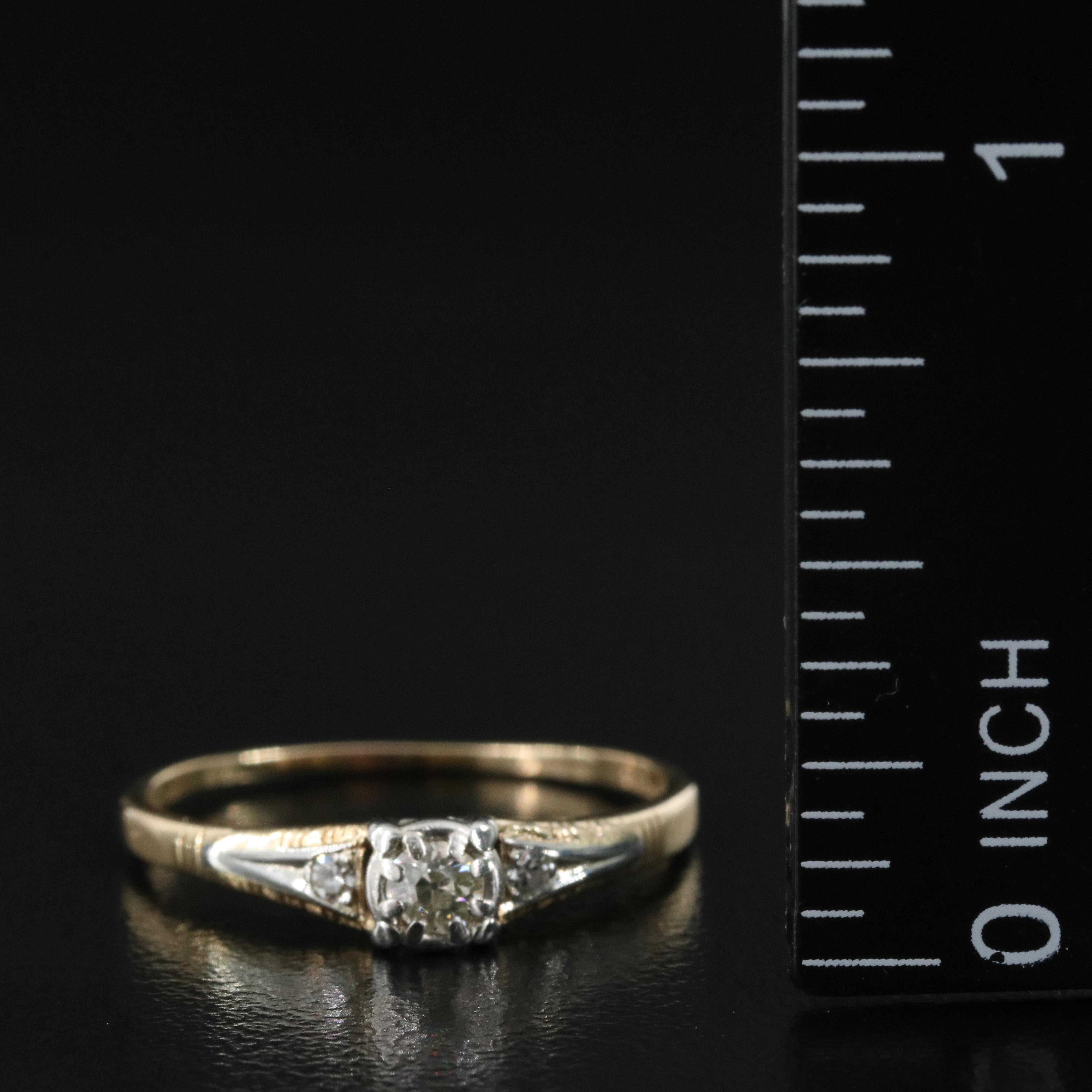 Jabel 14K 0.14 CTW Diamond Ring with Platinum Head