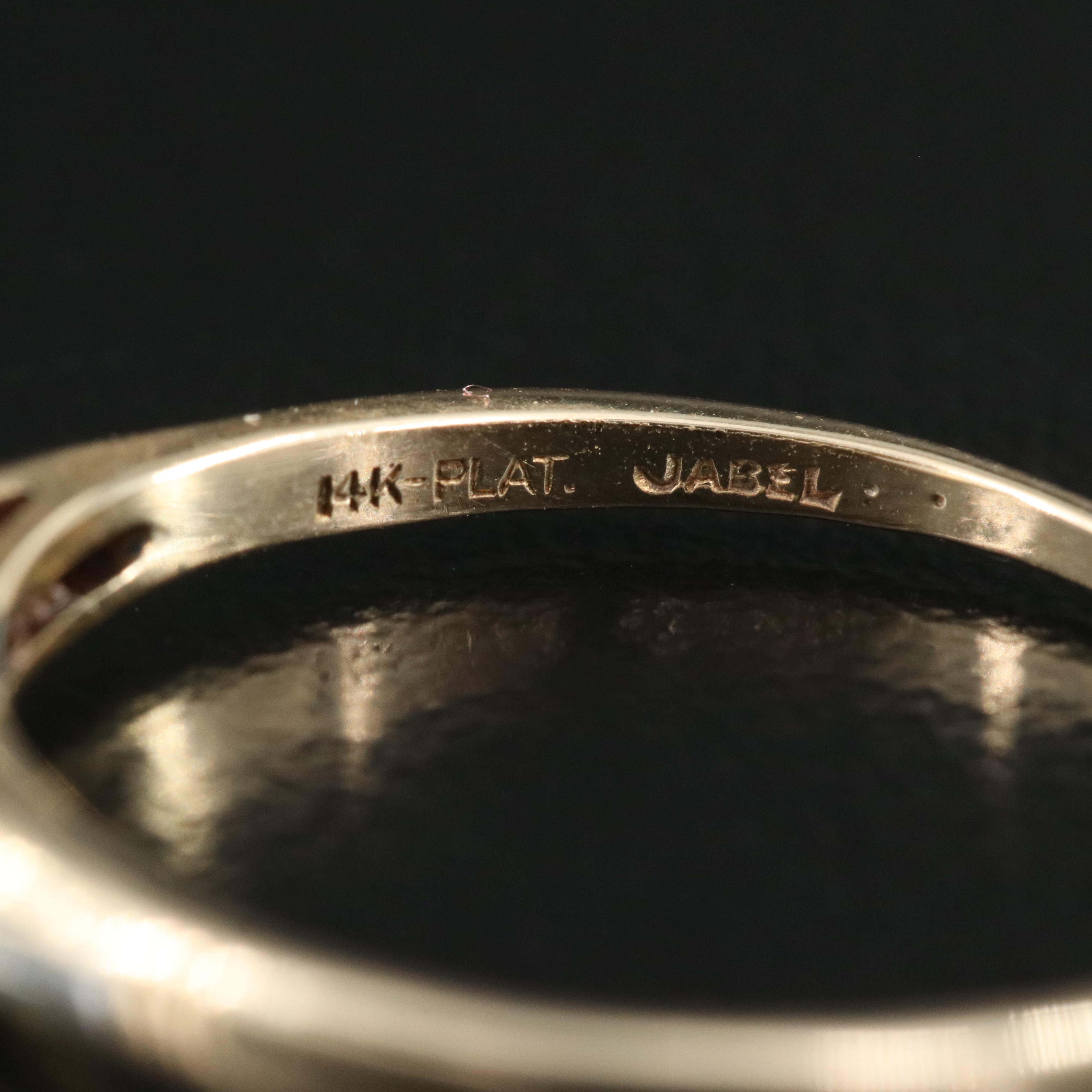 Jabel 14K 0.14 CTW Diamond Ring with Platinum Head