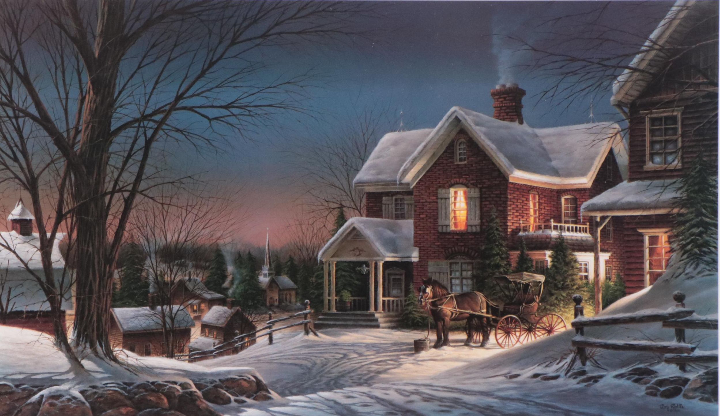 Terry Redlin Offset Lithograph "House Call," Late 20th Century