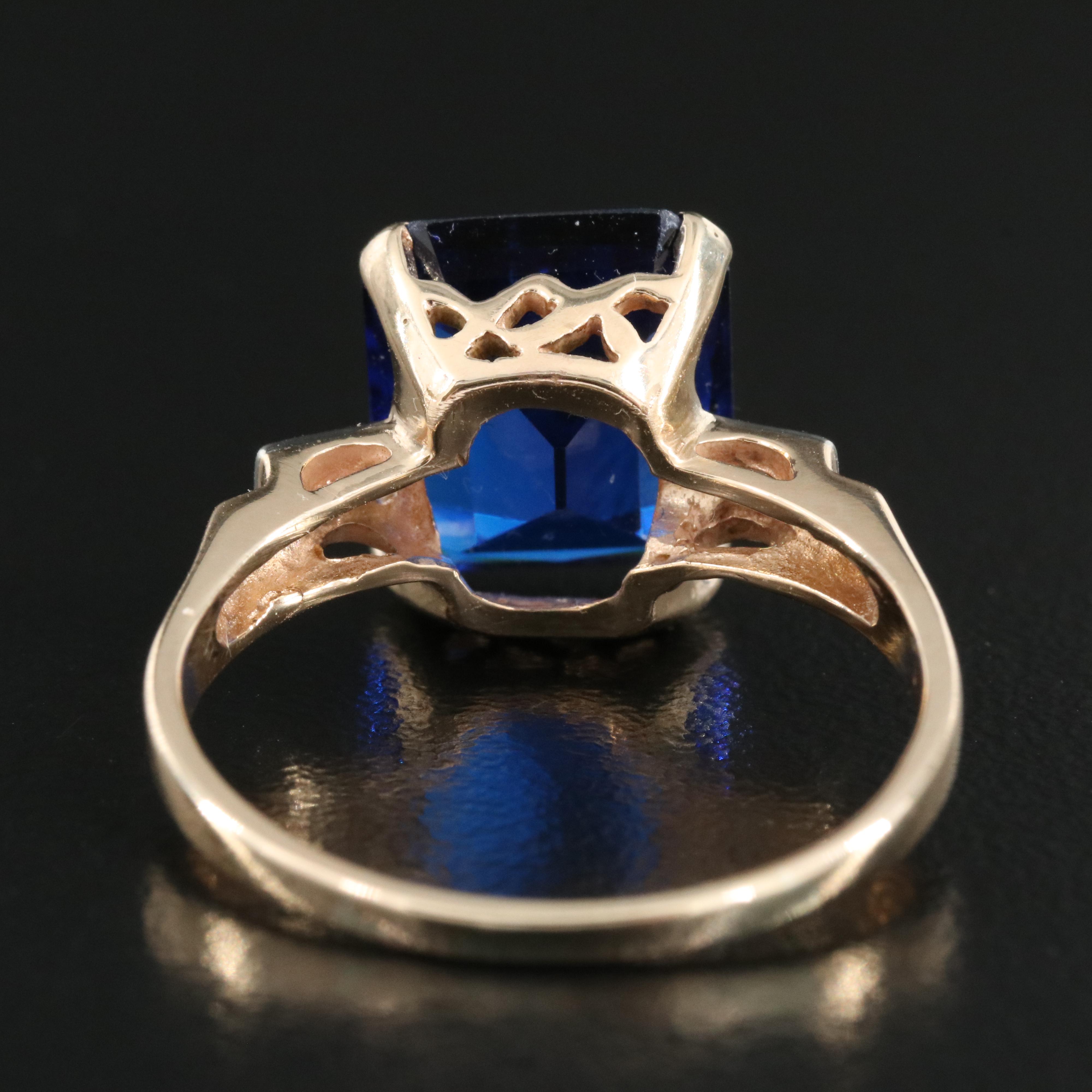 14K Spinel and Diamond Ring