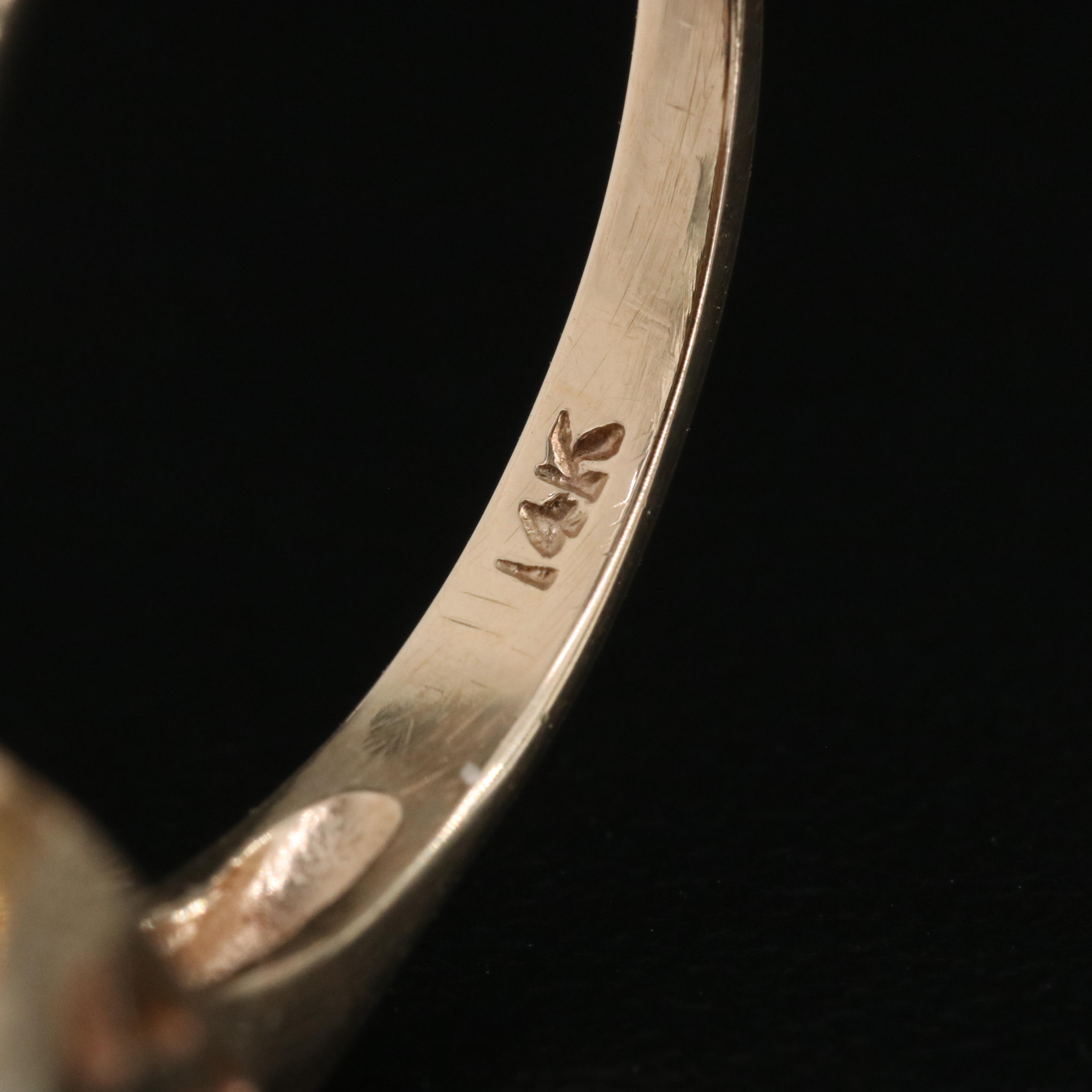 14K Spinel and Diamond Ring