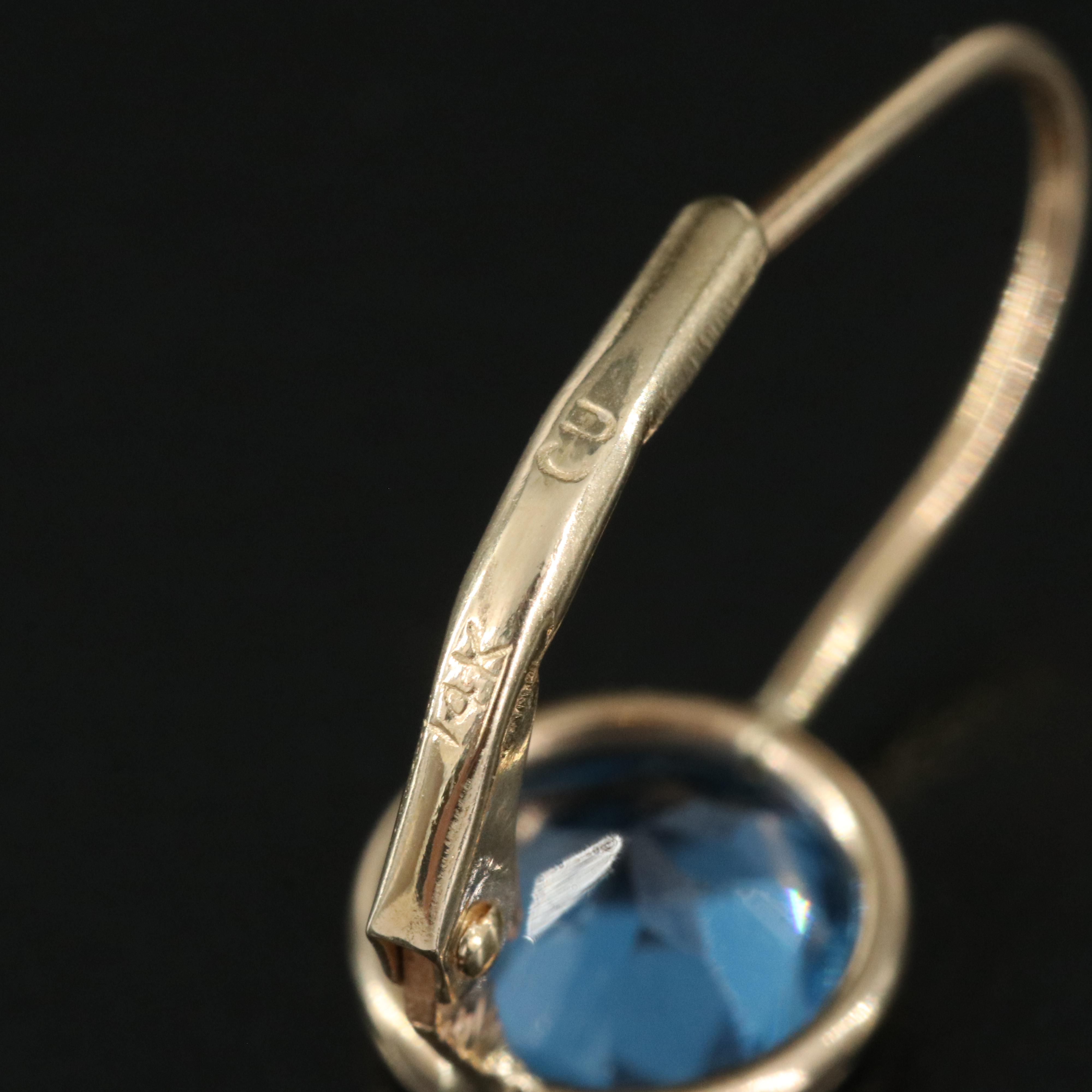 14K London Blue Topaz Earrings