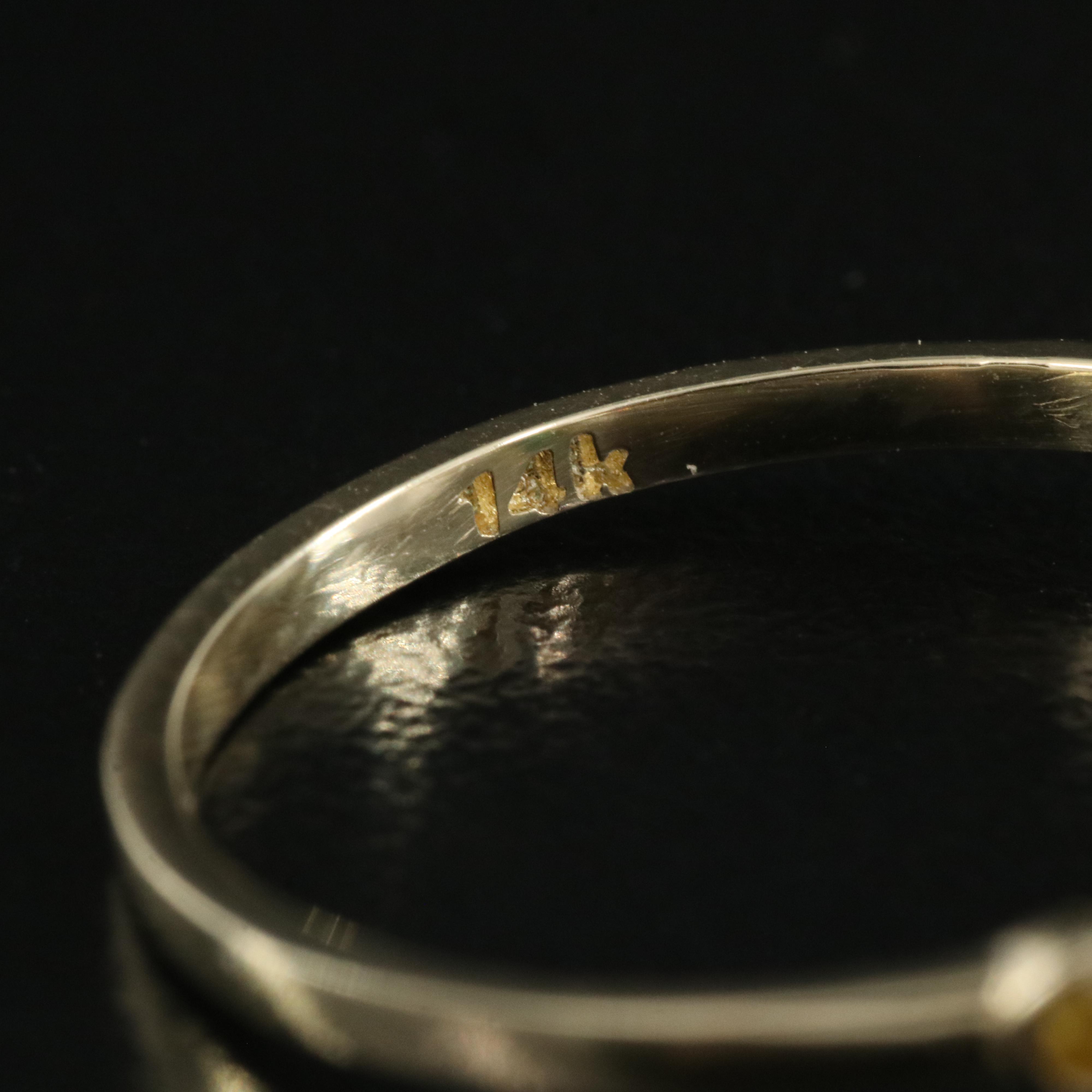 14K Emerald and Diamond Ring