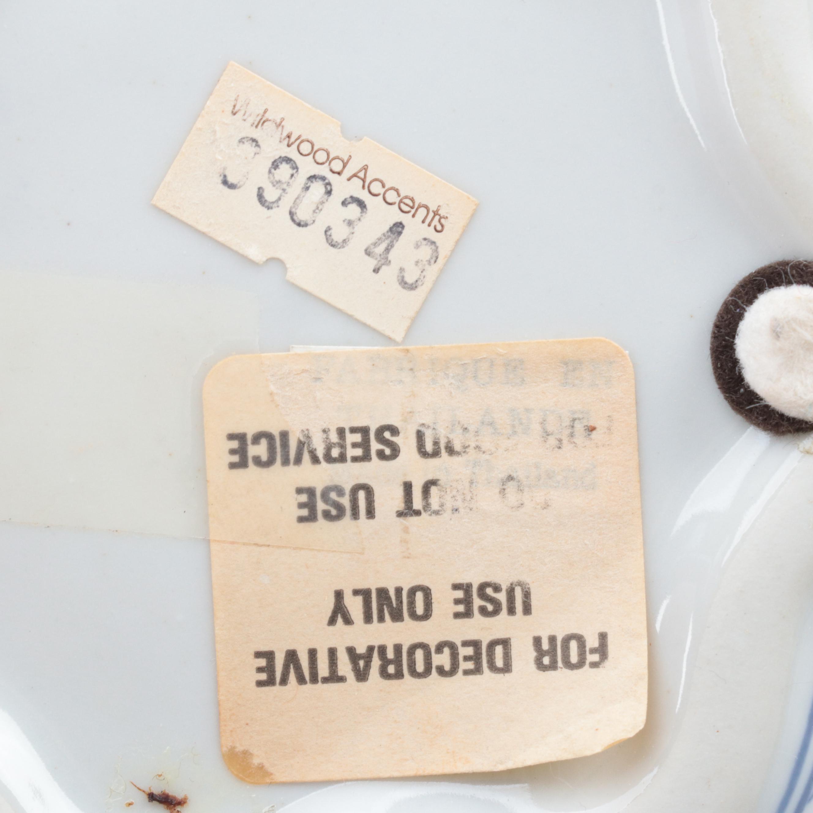 Japanese Blue and White Porcelain Teapot with Other Tableware