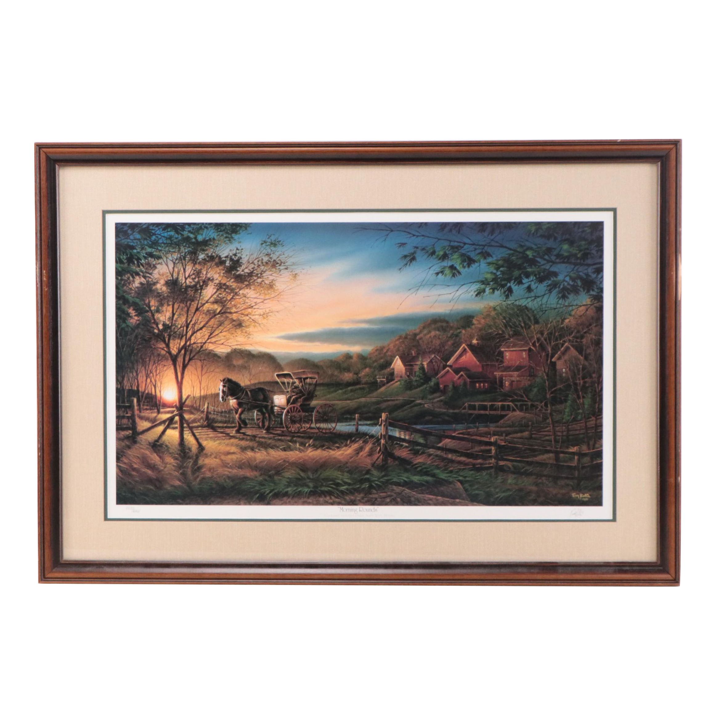 Terry Redlin Offset Lithograph "Morning Rounds," Late 20th Century