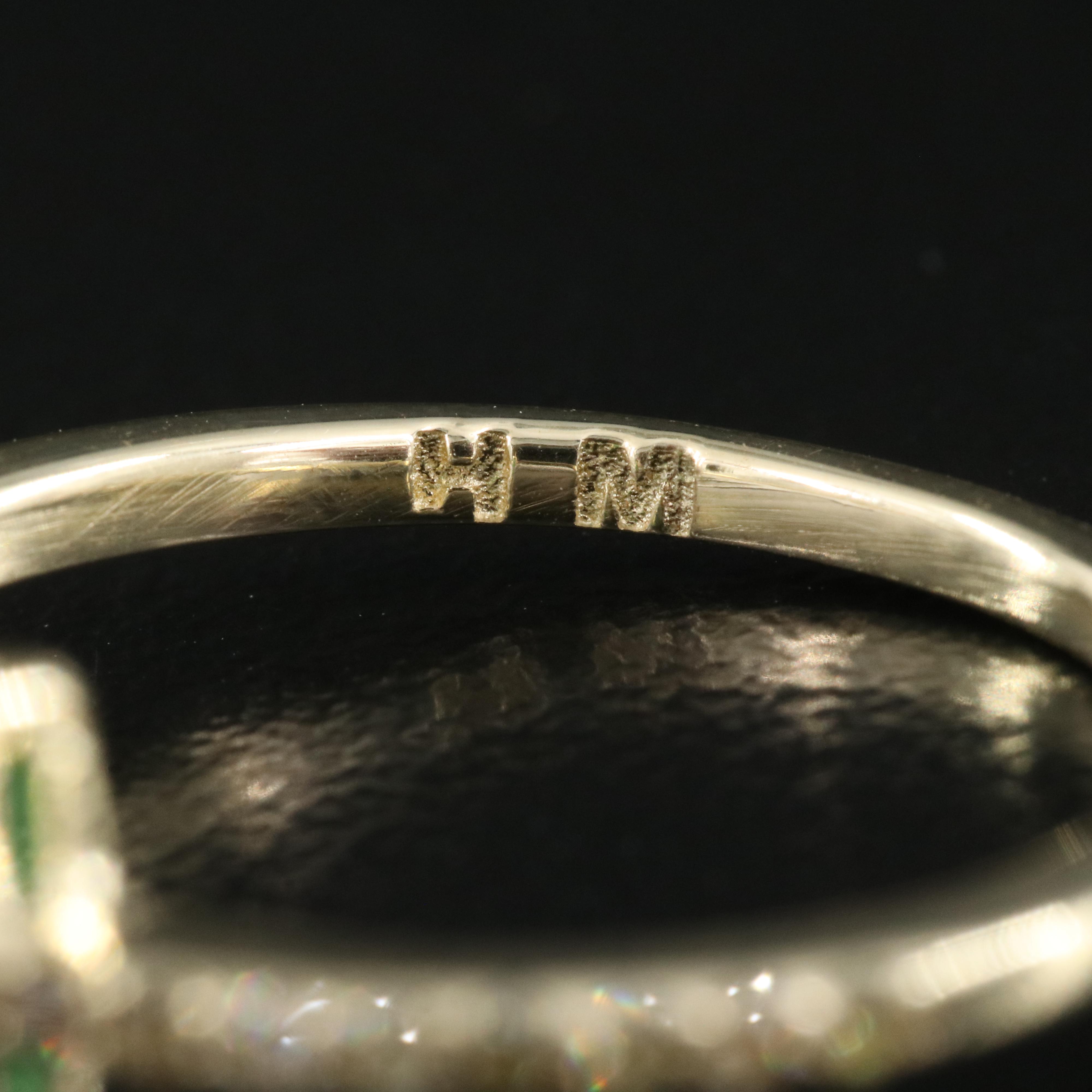 14K Emerald and Diamond Ring