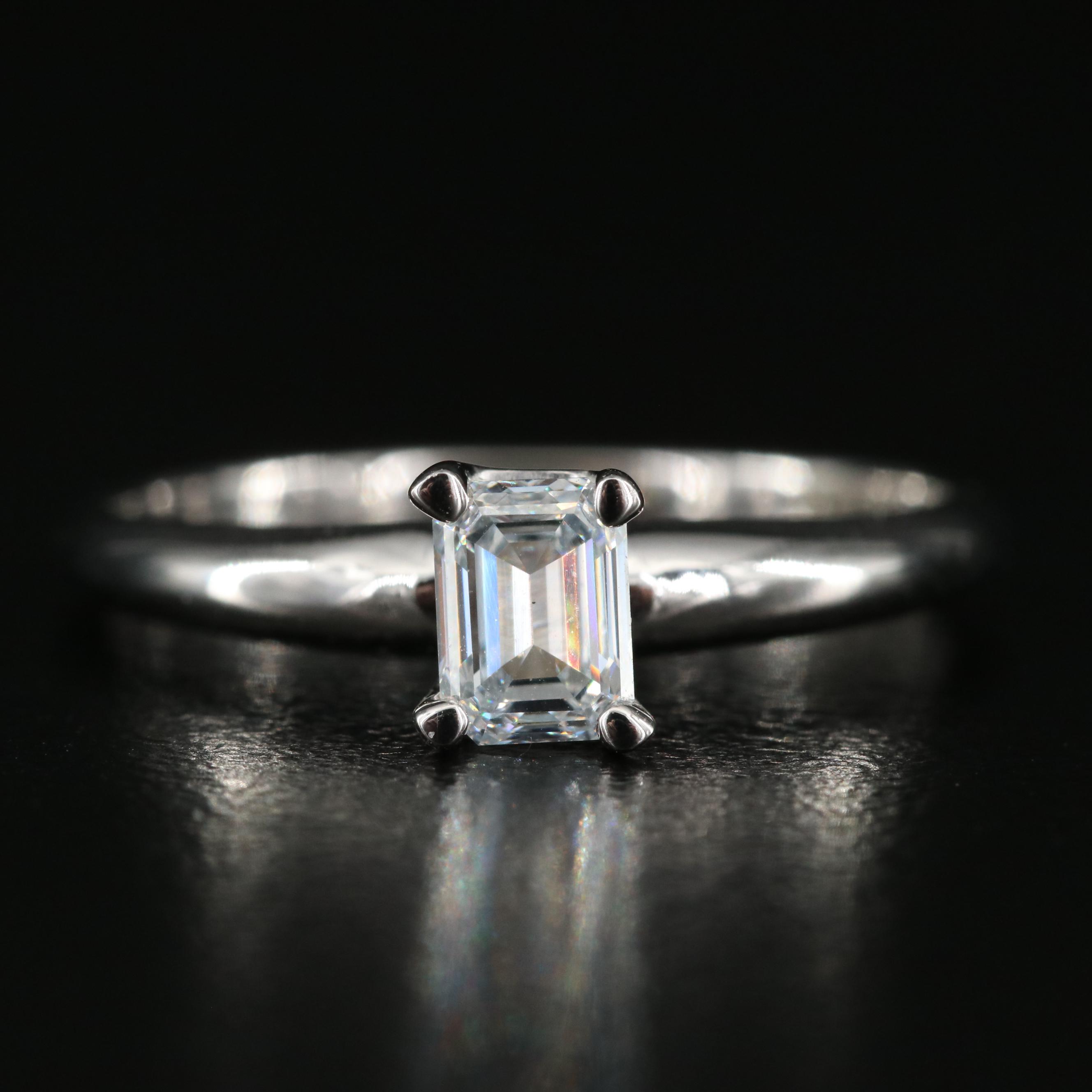 14K 0.54 CT Lab Grown Diamond Solitaire Ring