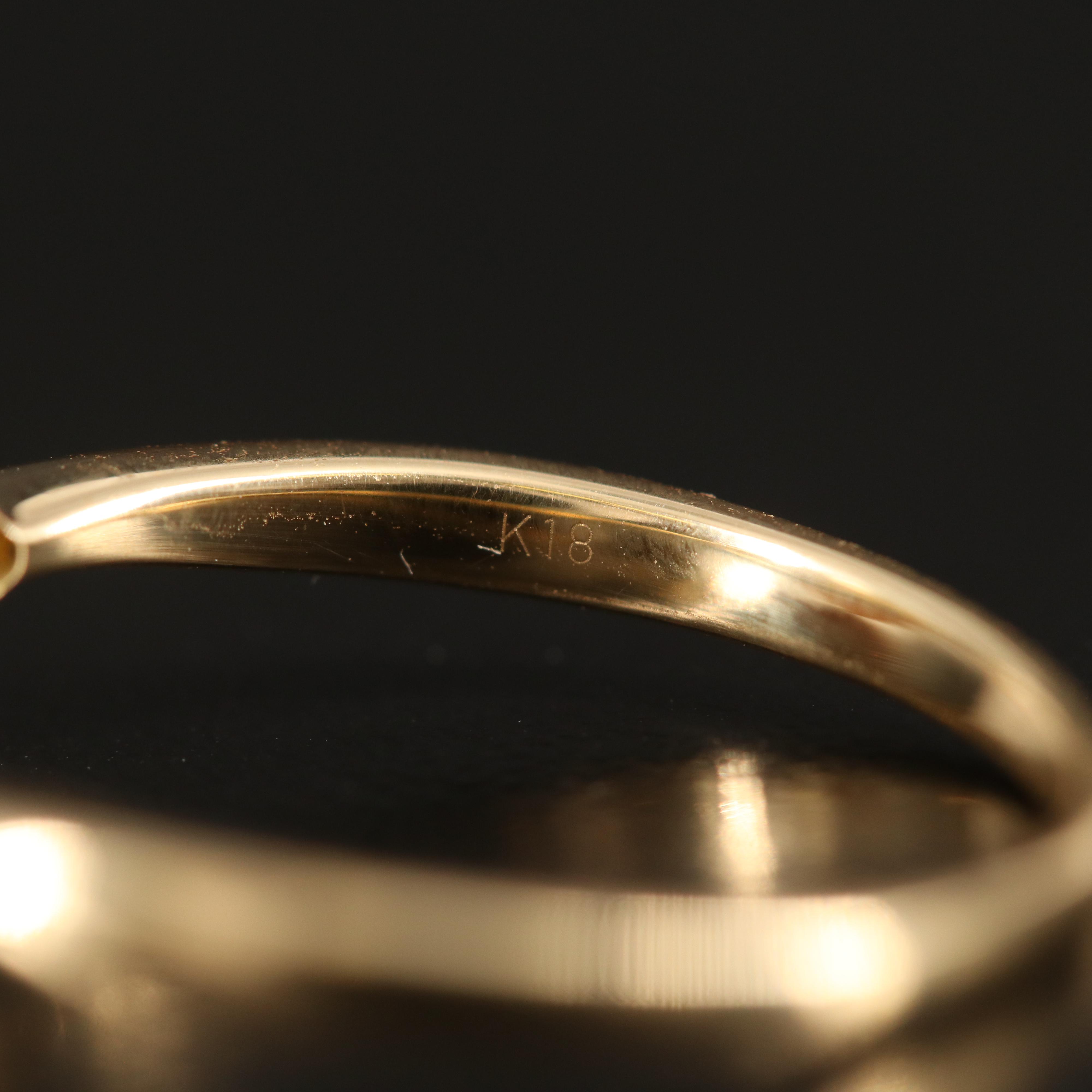 18K 10.50 mm Pearl and Diamond Ring