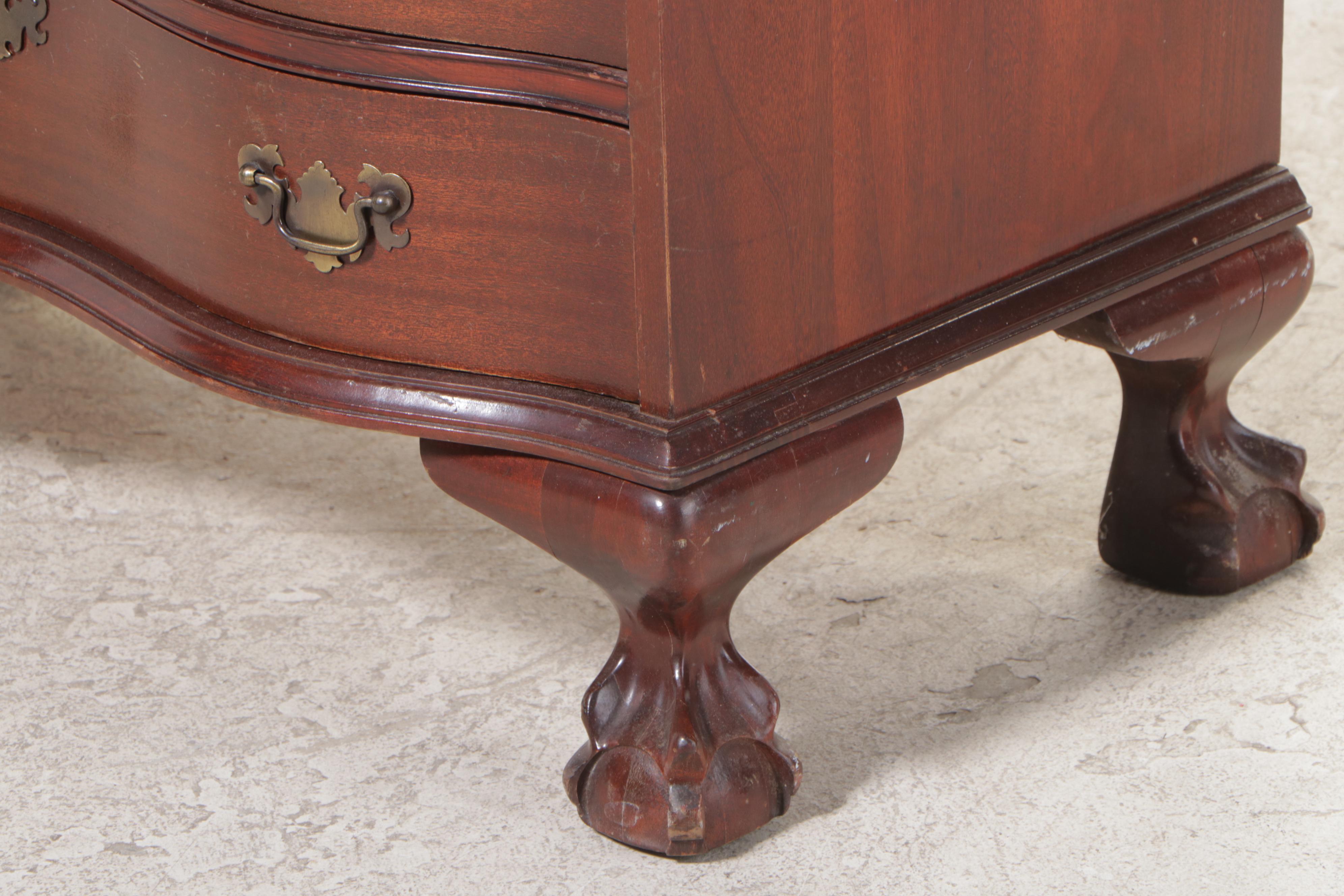 Chippendale Style Mahogany Secretary Bookcase, 20th Century