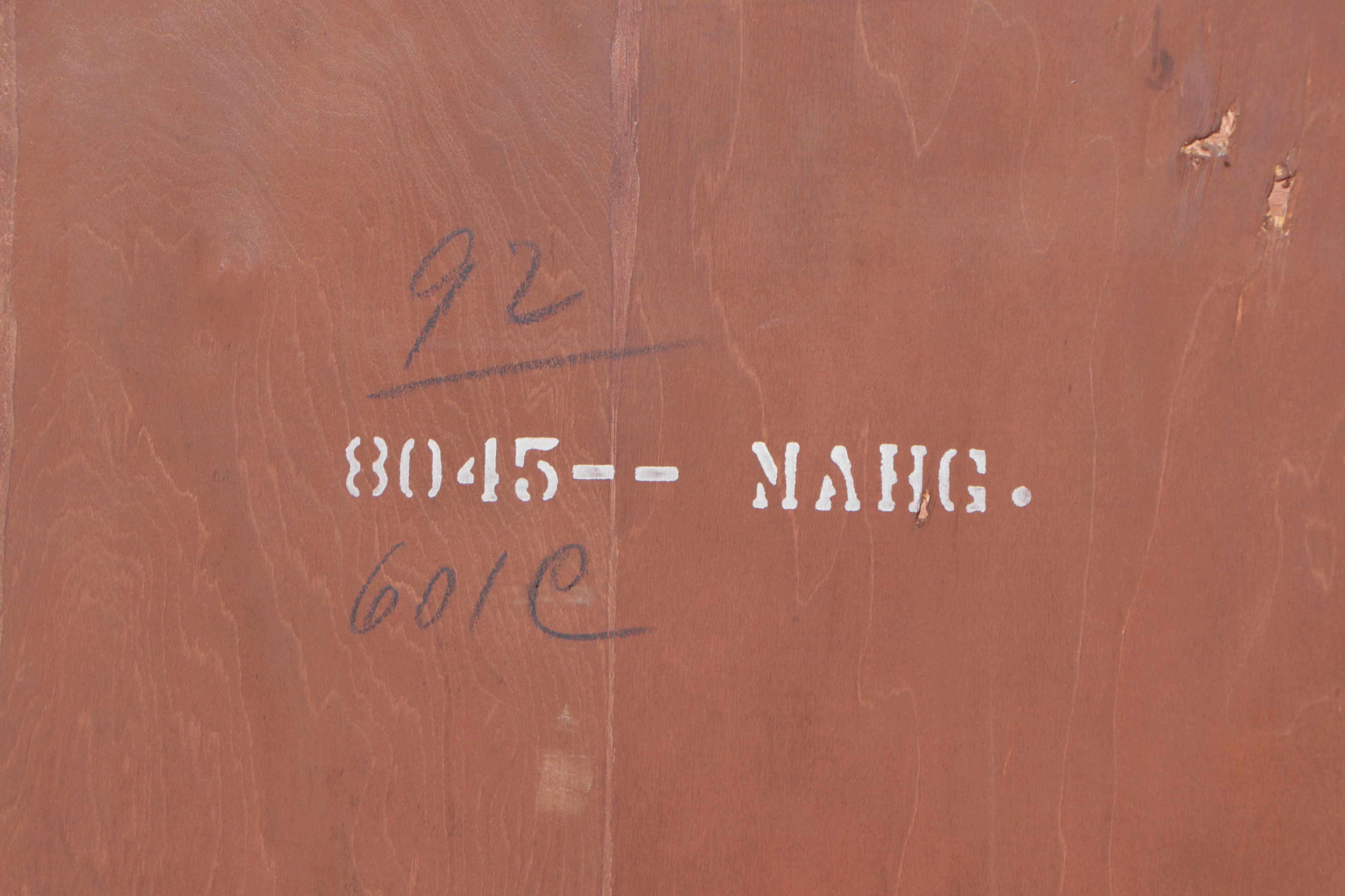 Chippendale Style Mahogany Secretary Bookcase, 20th Century