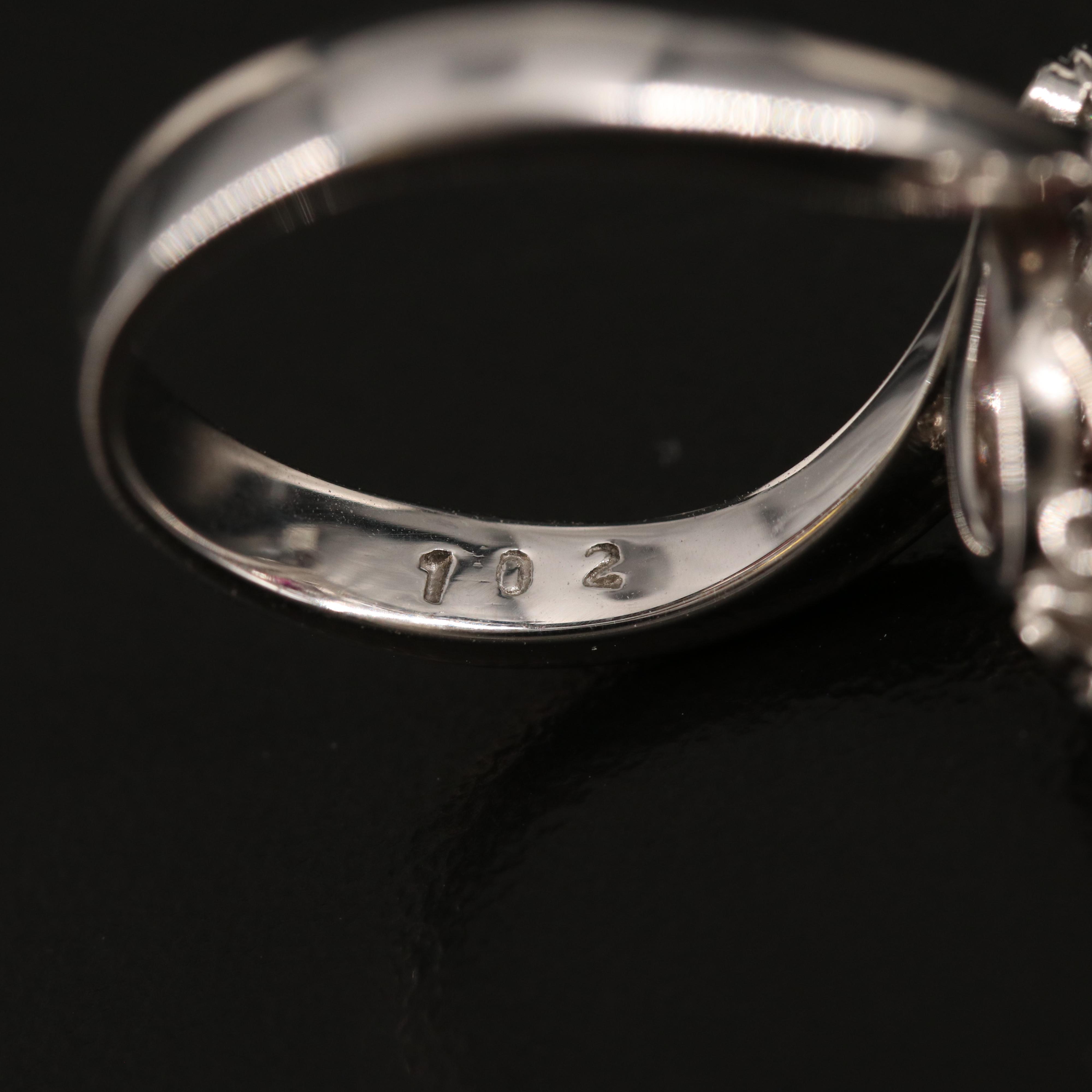 Platinum 1.02 CT Ruby and Diamond Aigrette Ring