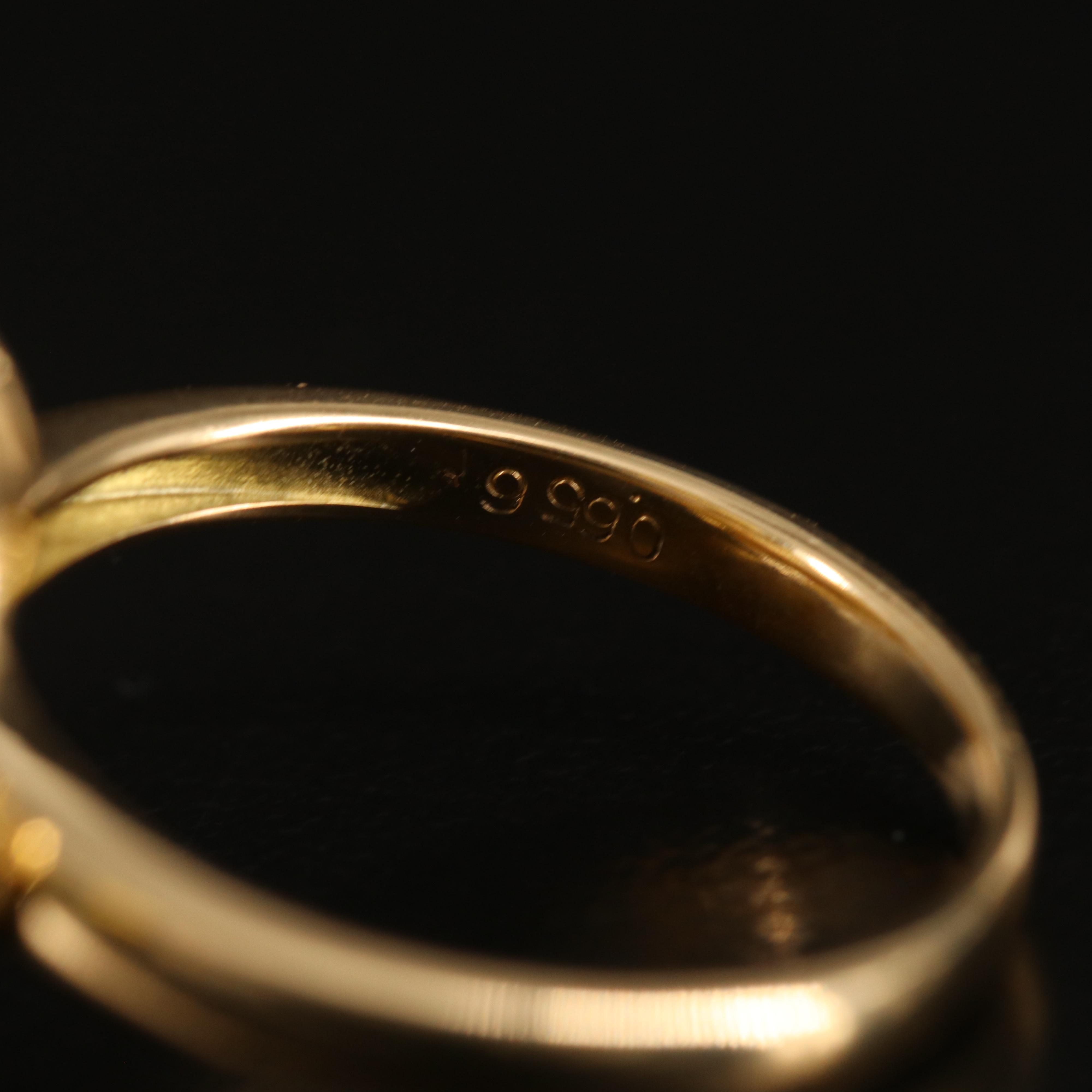 18K 13.75 mm Pearl and Diamond Ring