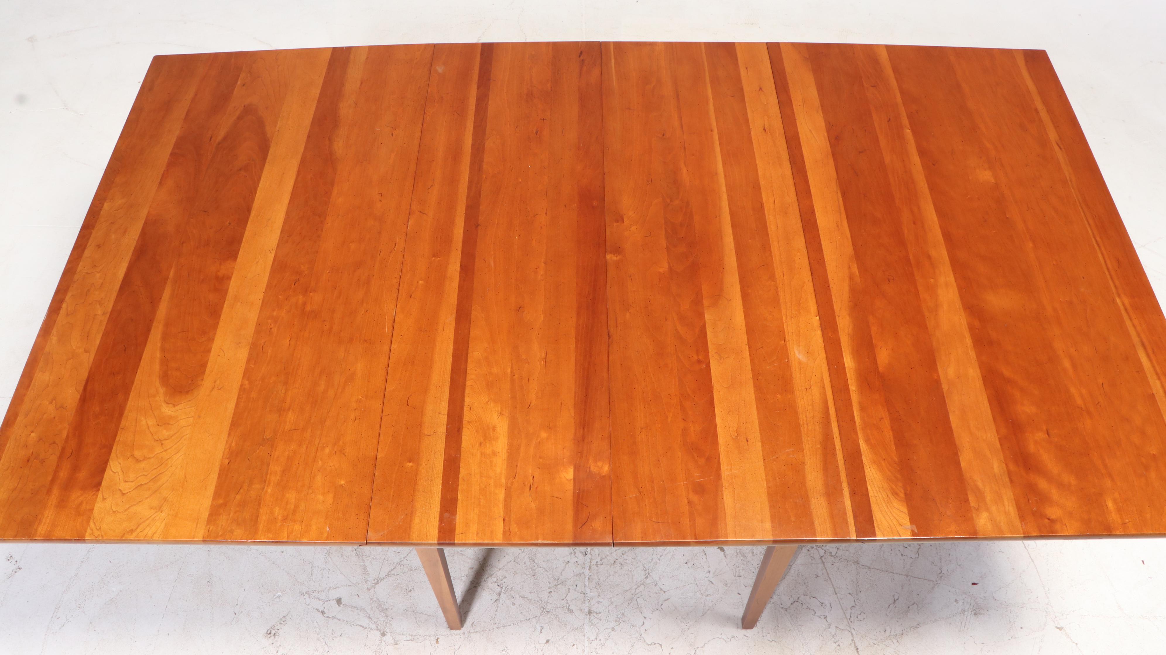 Federal Style Cherrywood Extending Drop-Leaf Dining Table