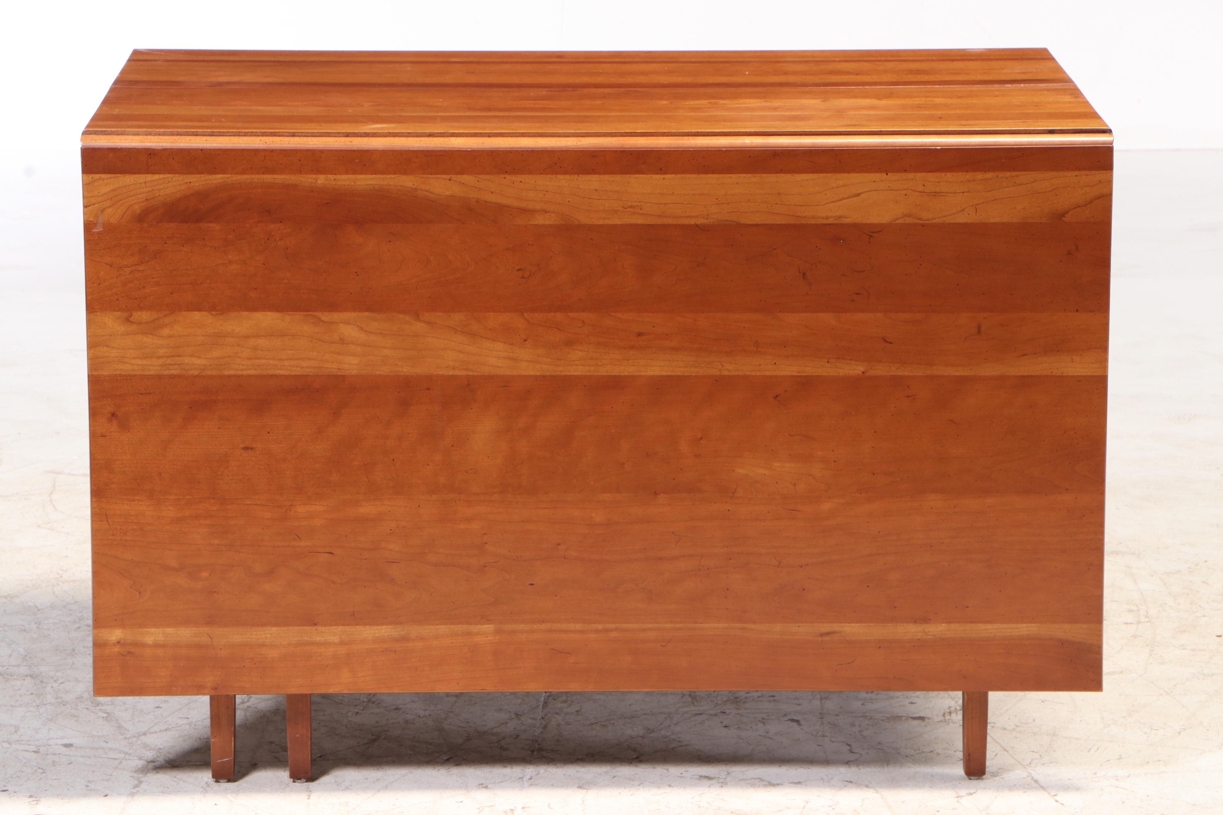 Federal Style Cherrywood Extending Drop-Leaf Dining Table