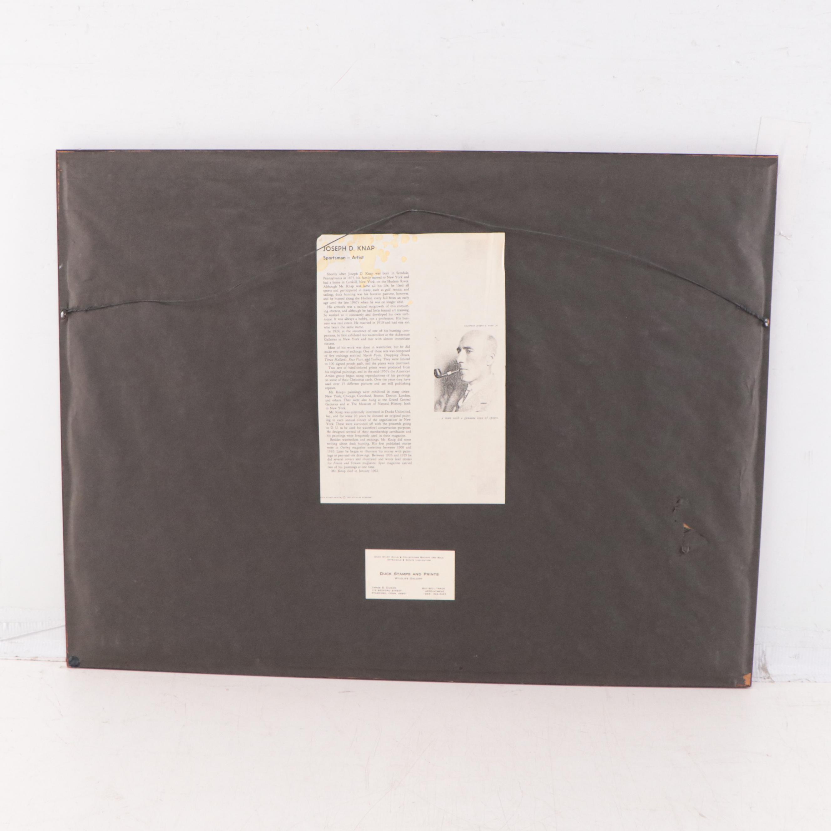 Joseph Day Knap Watercolor Painting of Flock of Geese, Early 20th Century